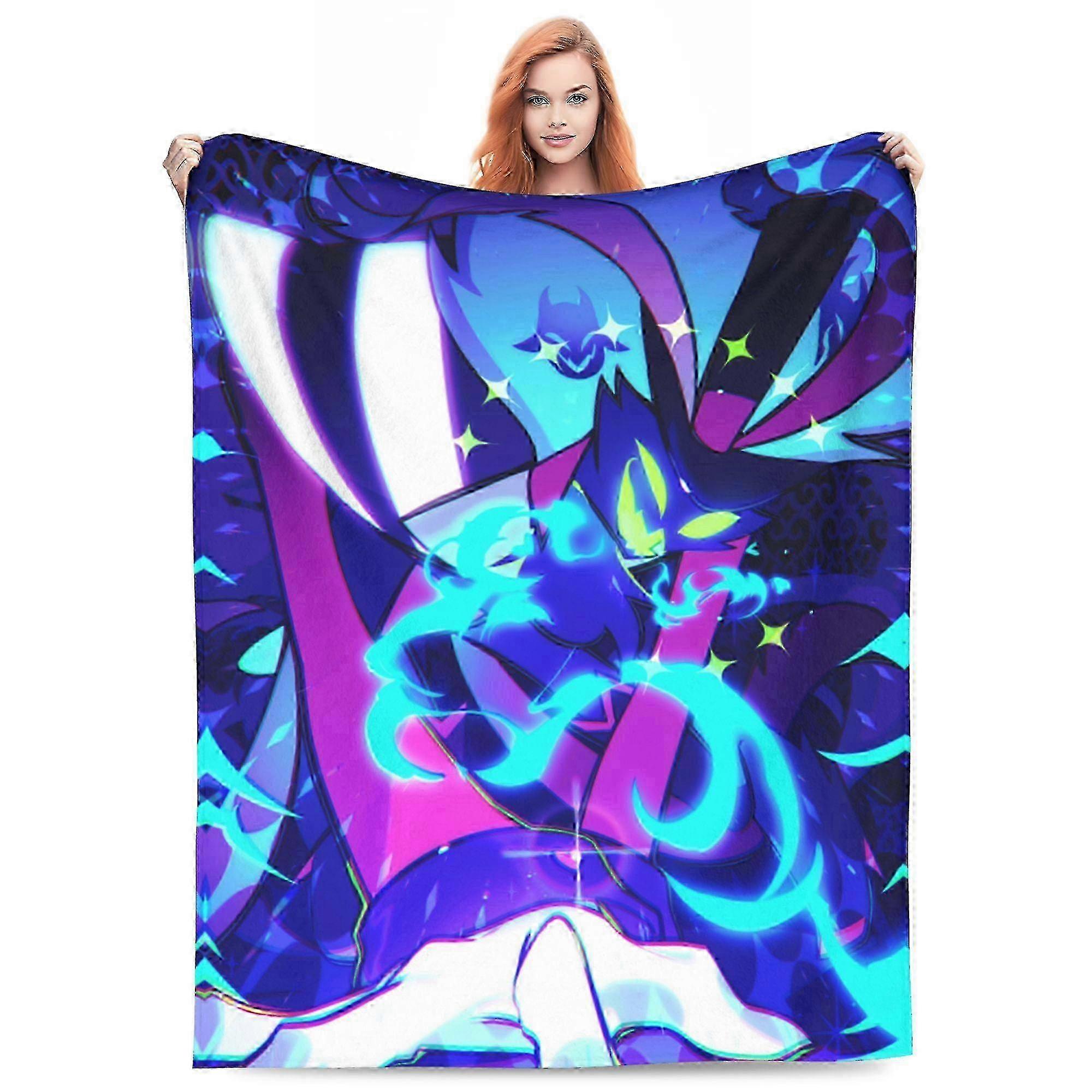 Super Soft Hazbin Hotel Helluva Boss Bed Blankets Lightweight Flannel Throws Blankets All Seasons Blankets For Sofa Bed -DS16093