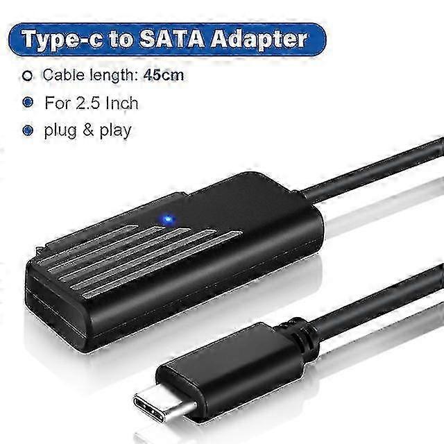 Fonken SATA to USB 3.0 Adapter Type C to SATA Cable 5Gbps High Speed Data Transmission For 2.5 Inch HDD Hard Drive SATA Adapter