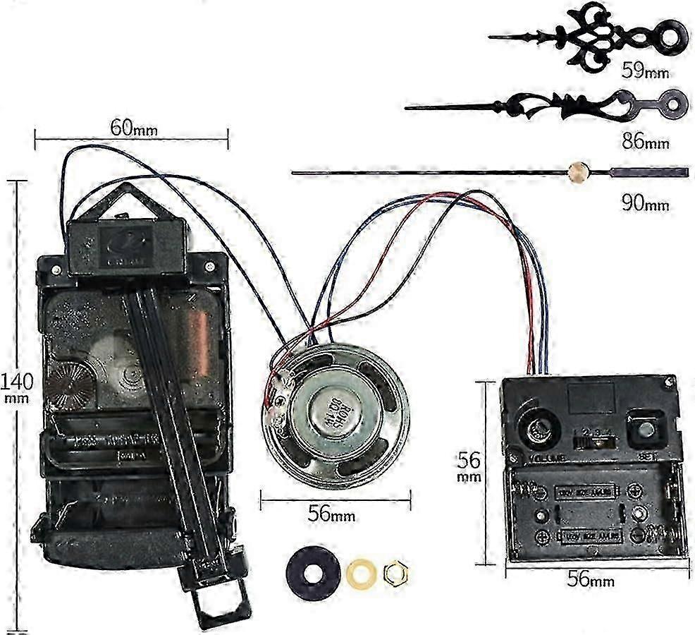 Pendulum Clock Movement with Music Chime Box, Pendulum Clock Movement, Quartz Pendulum Drive DIY Accessory for Clock Movements Replacement(A) 2025