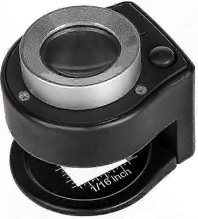 30X Magnifying Glass with 3 LED & 3 UV Lights for Banknote Inspection