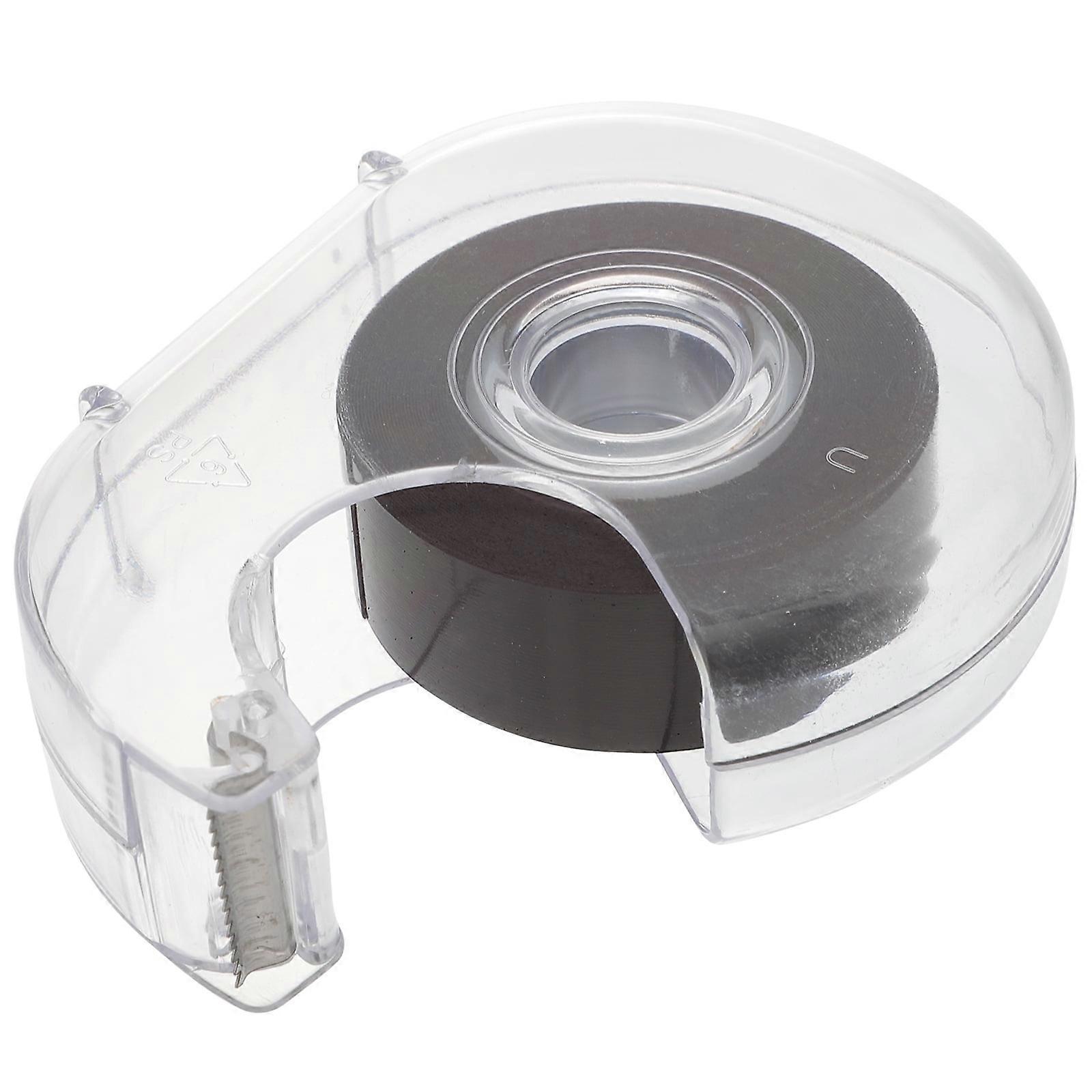 FOMIYES 1 Roll 5m Flexible Magnetic Tape with Backing Sticky Magnet with Dispenser