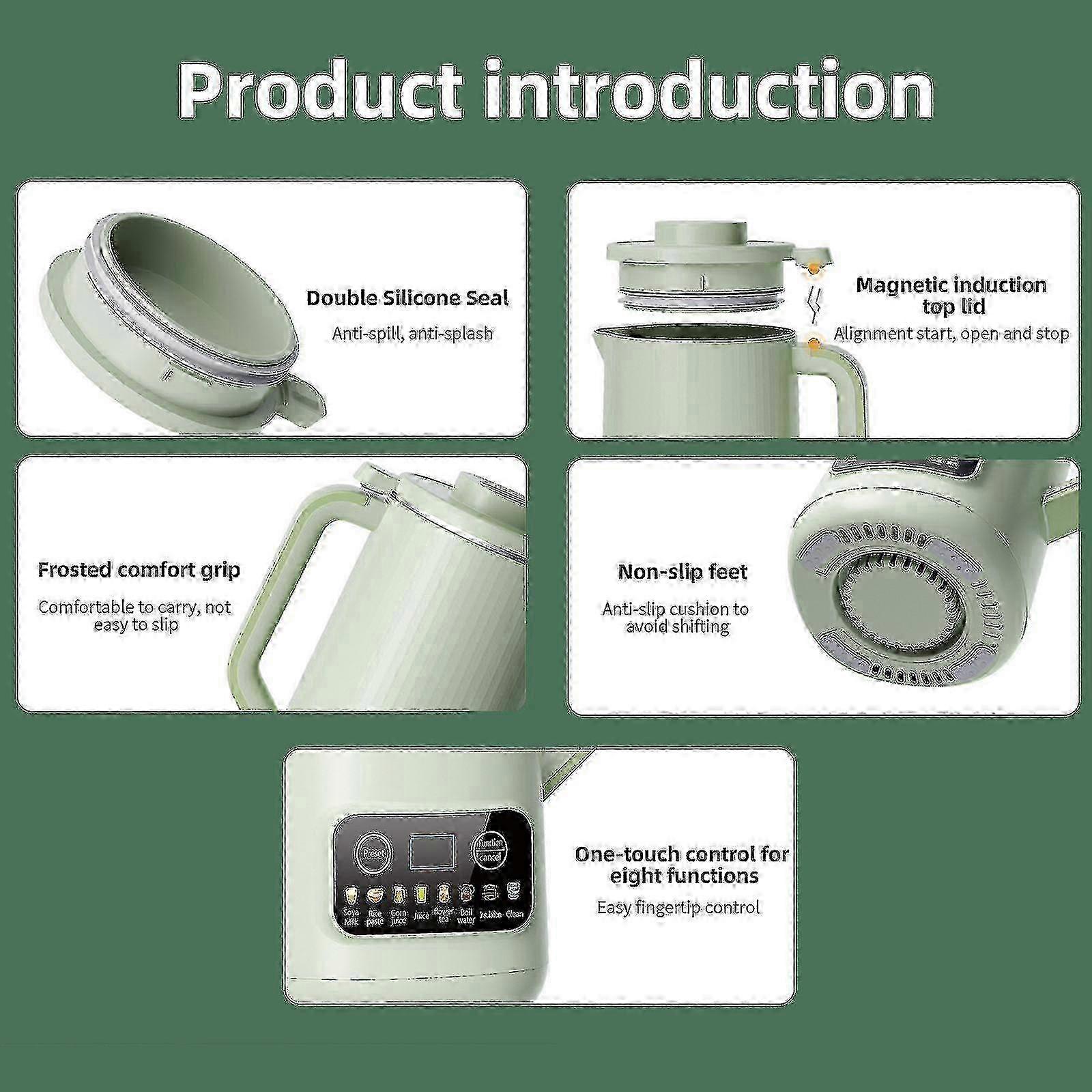 Multi-functional Nut Milk Maker Machine, 20 Oz Automatic Soy Milk Machine, Machine With Delay Start/keep Warm/self-cleaning