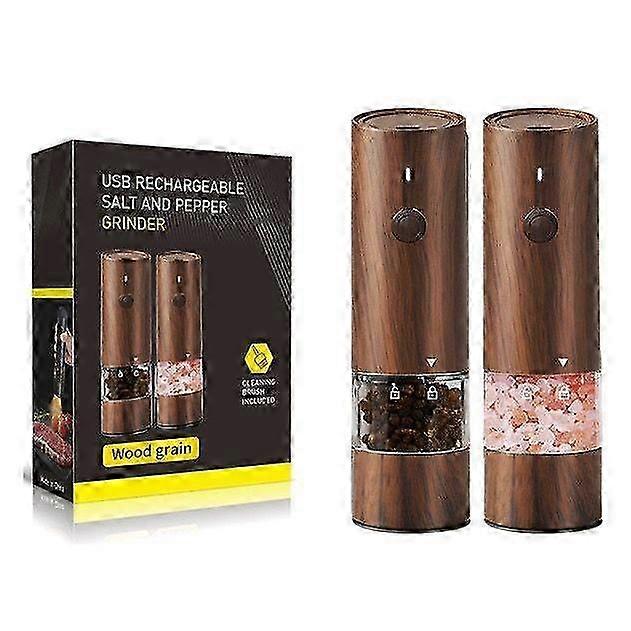 Electric Salt And Pepper Grinder Set-automatic Pepper And Salt Grinder Refillable With 6 Adjustable