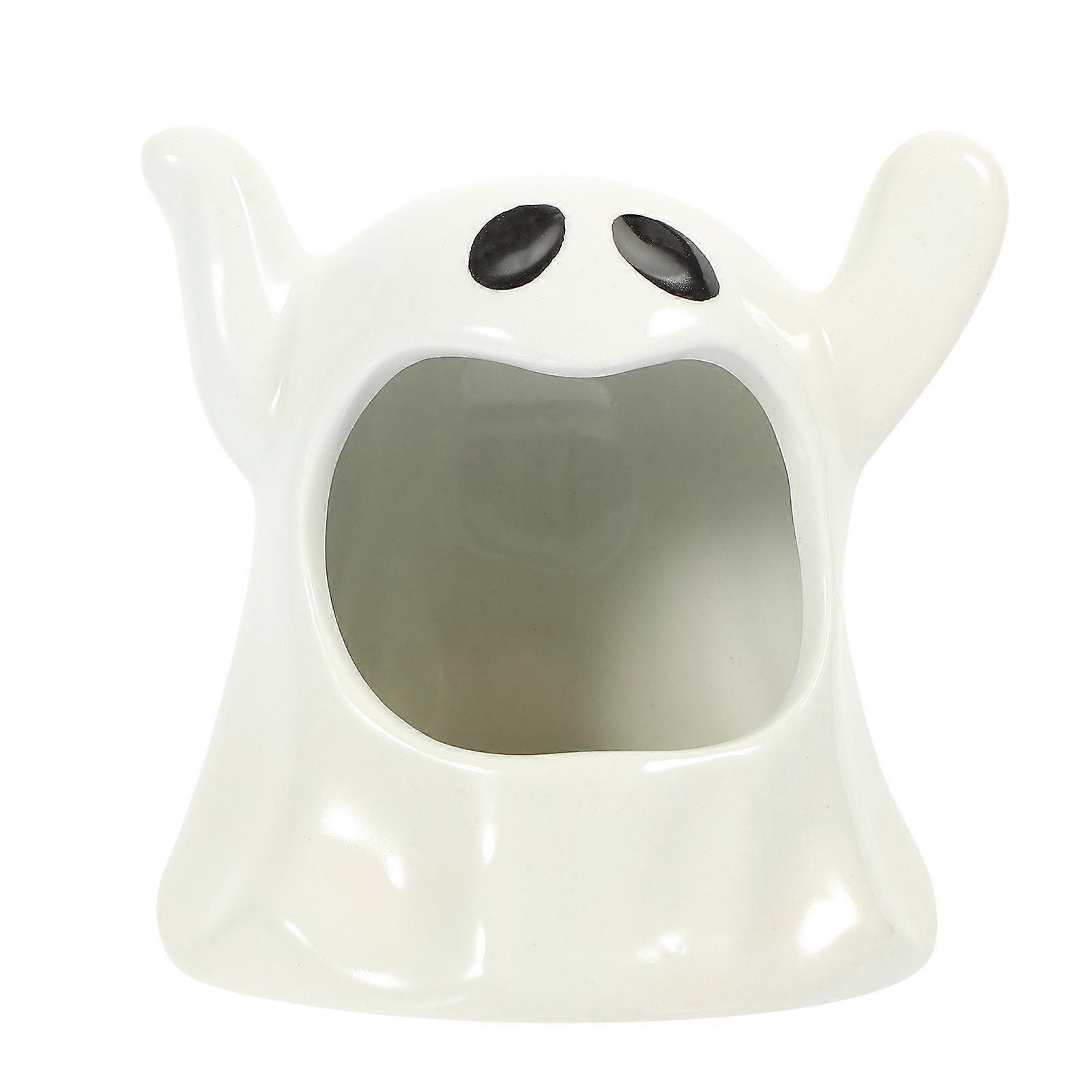 Ceramic Hamster Hideout Ghost Shape Hamster House Hamster Rat Gerbils Habitat