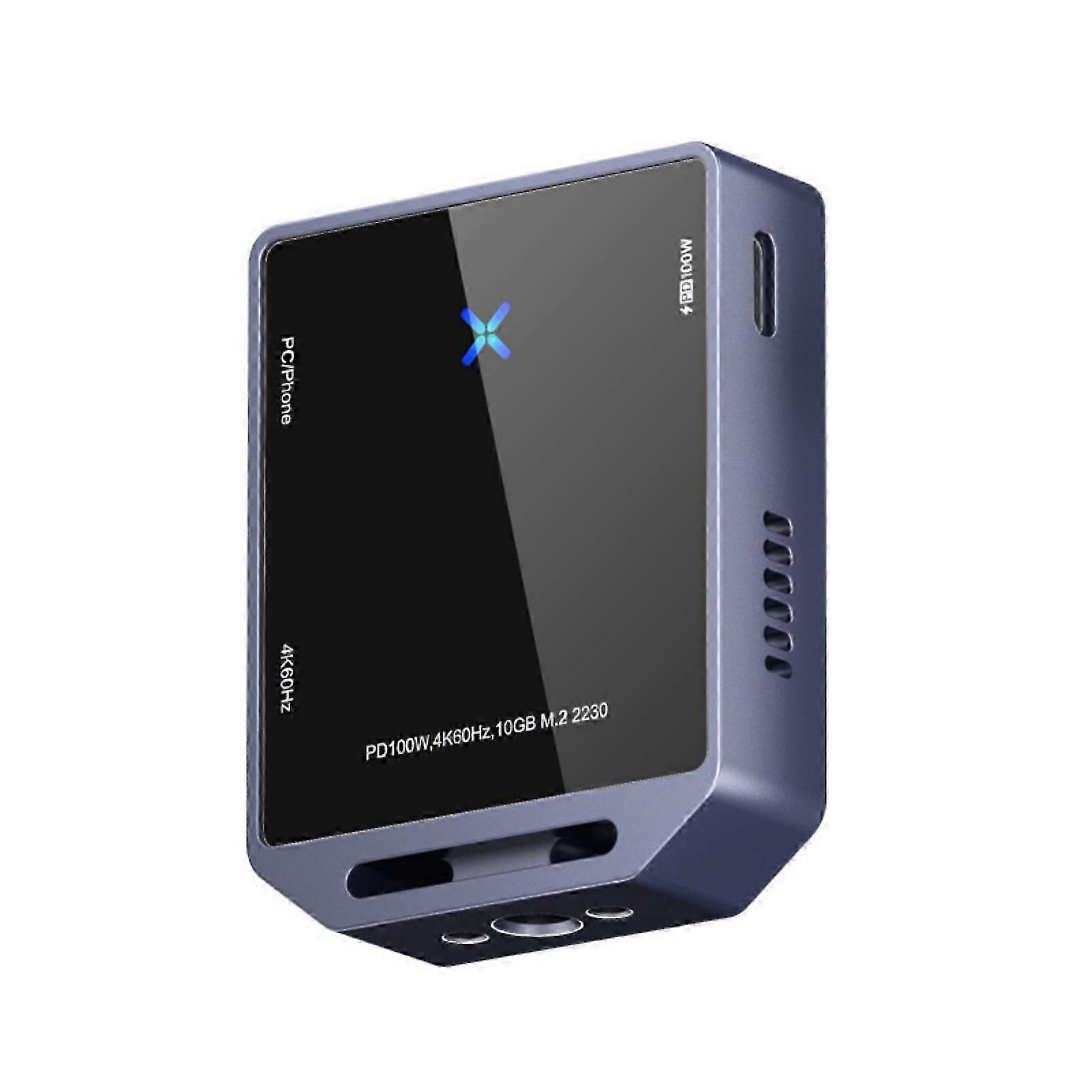 25-26 Slim M.2 2230 Solid Disk Case Double Protocols Support 4K@60Hz PD100W Charging USB3 2 High Speed Data Transfer Multicolor