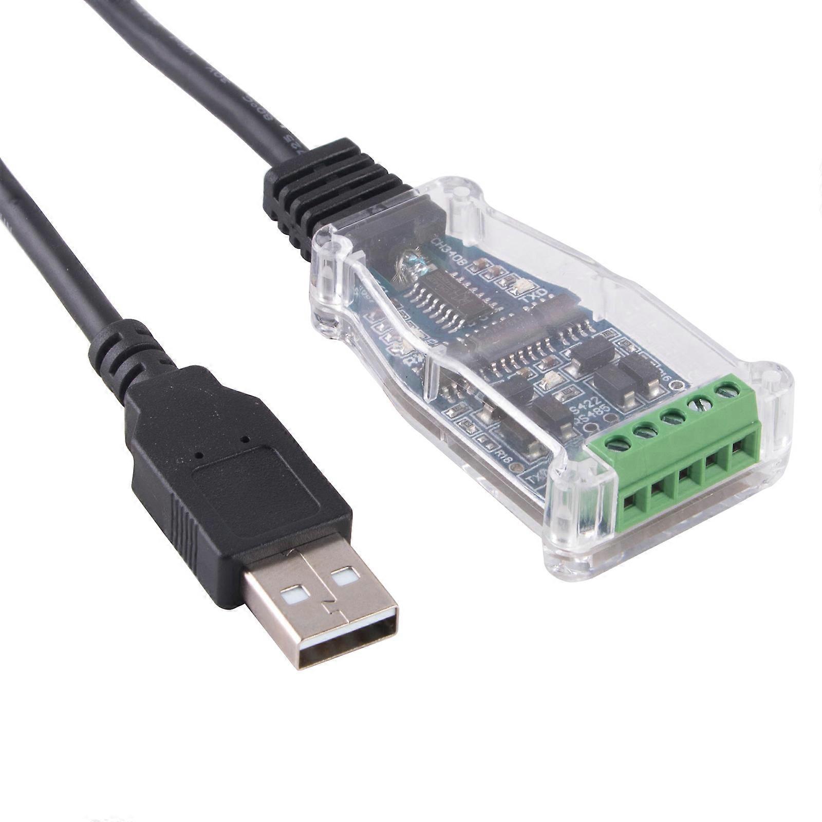 USB to RS485 Serial Adapter Cable with Wide Compatibility for Various Devices USB Terminal Block Converter Line Multicolor