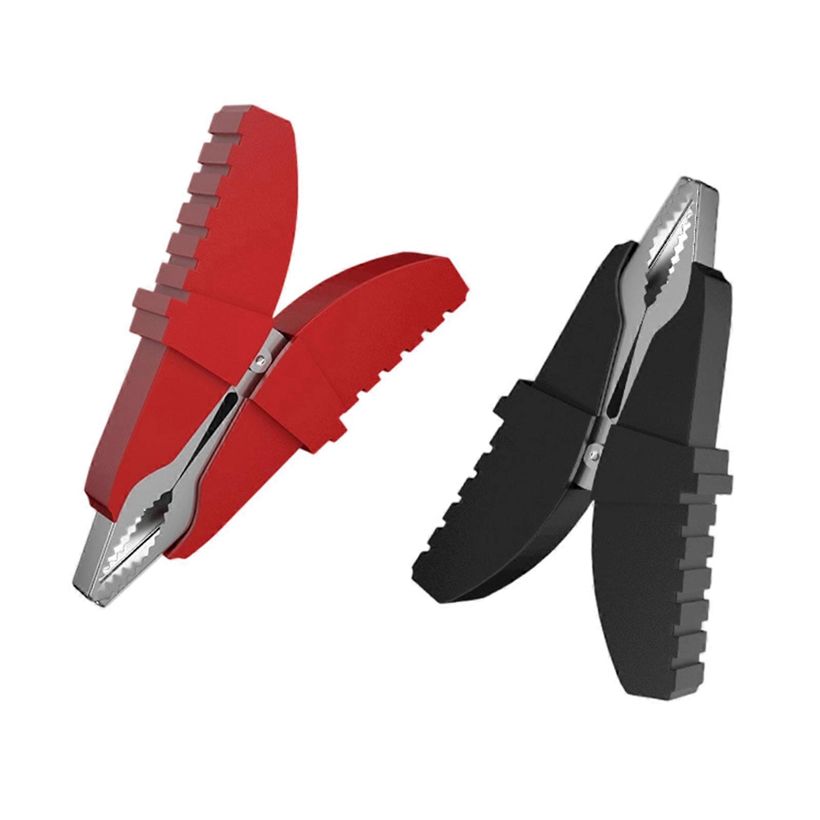 2Pcs 50A Alligator Clips Experiment Spring Clamp PVC Sheathed Alligator Clamps Test Leads Electrical Clip Multicolor