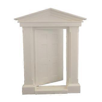 Dolls House Hvid Plastic georgiske Front Ekstern Door 1:12 Scale Diy Builders