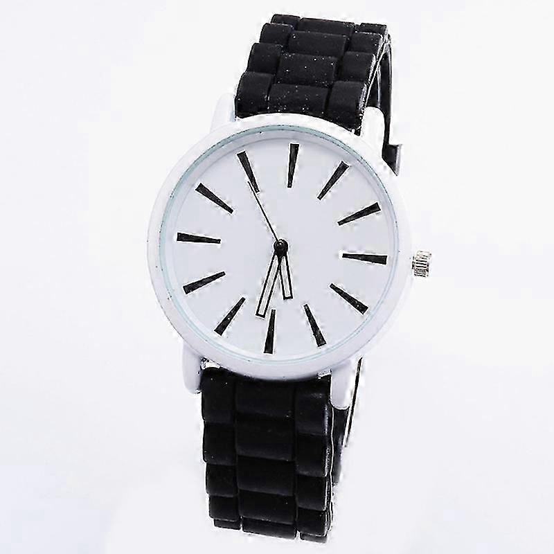 Simple Style Round Dial Jelly Silicone Strap Quartz Watch