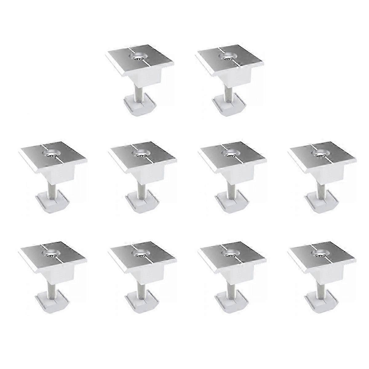 10Pcs Solar Clamp Adjustable Solar Panel Bracket Clamp Wide Photovoltaic Support for Solar Panel Sys