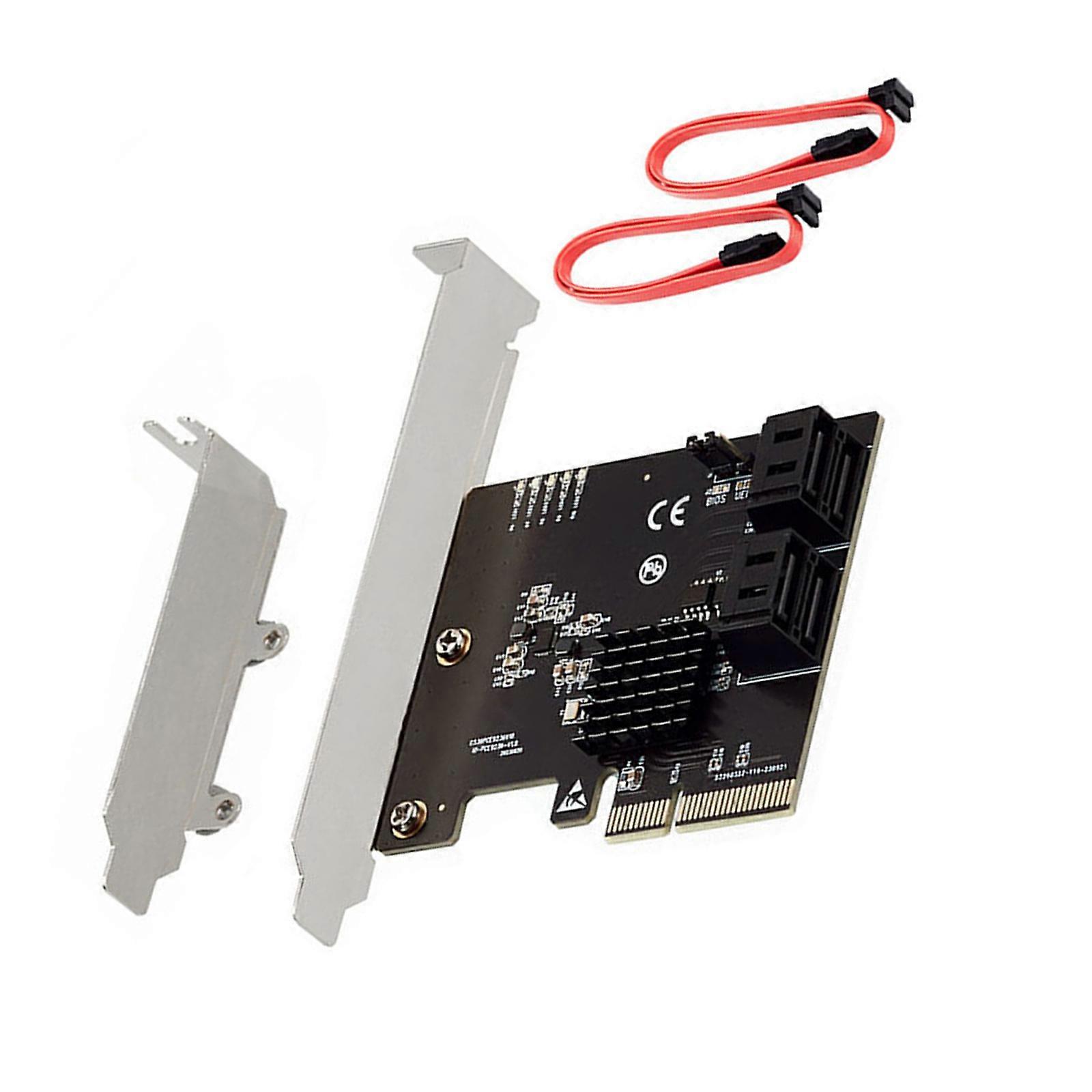 Quality PCIE X4 SSD Raid Card SATA3.0 6Gbps Controller Expansion Card Improve Storage and Support Multiple Hard Drives Multicolor