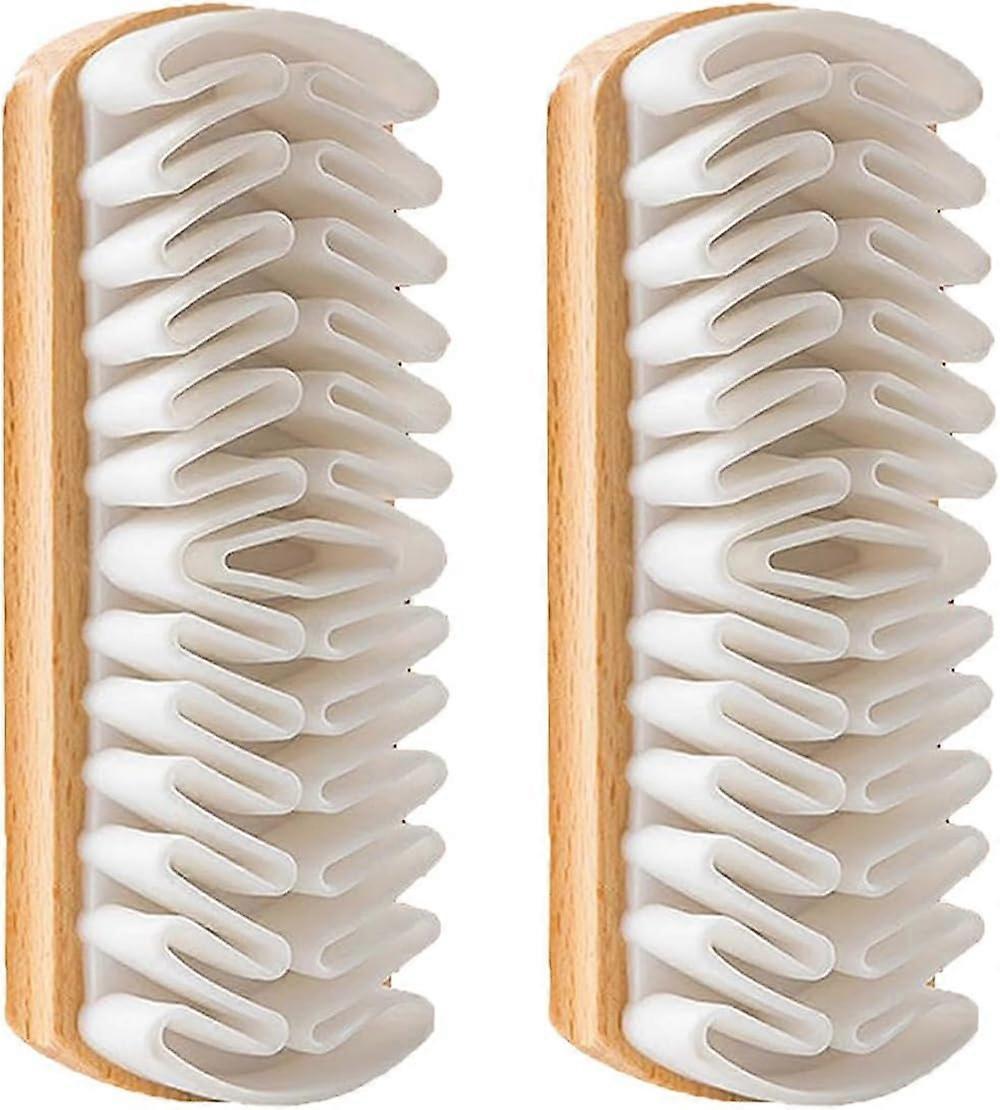 2 Pack Rubber Shoe Brush and Eraser Set for Nubuck, Suede, Flocked and Matte Leather Cleaning