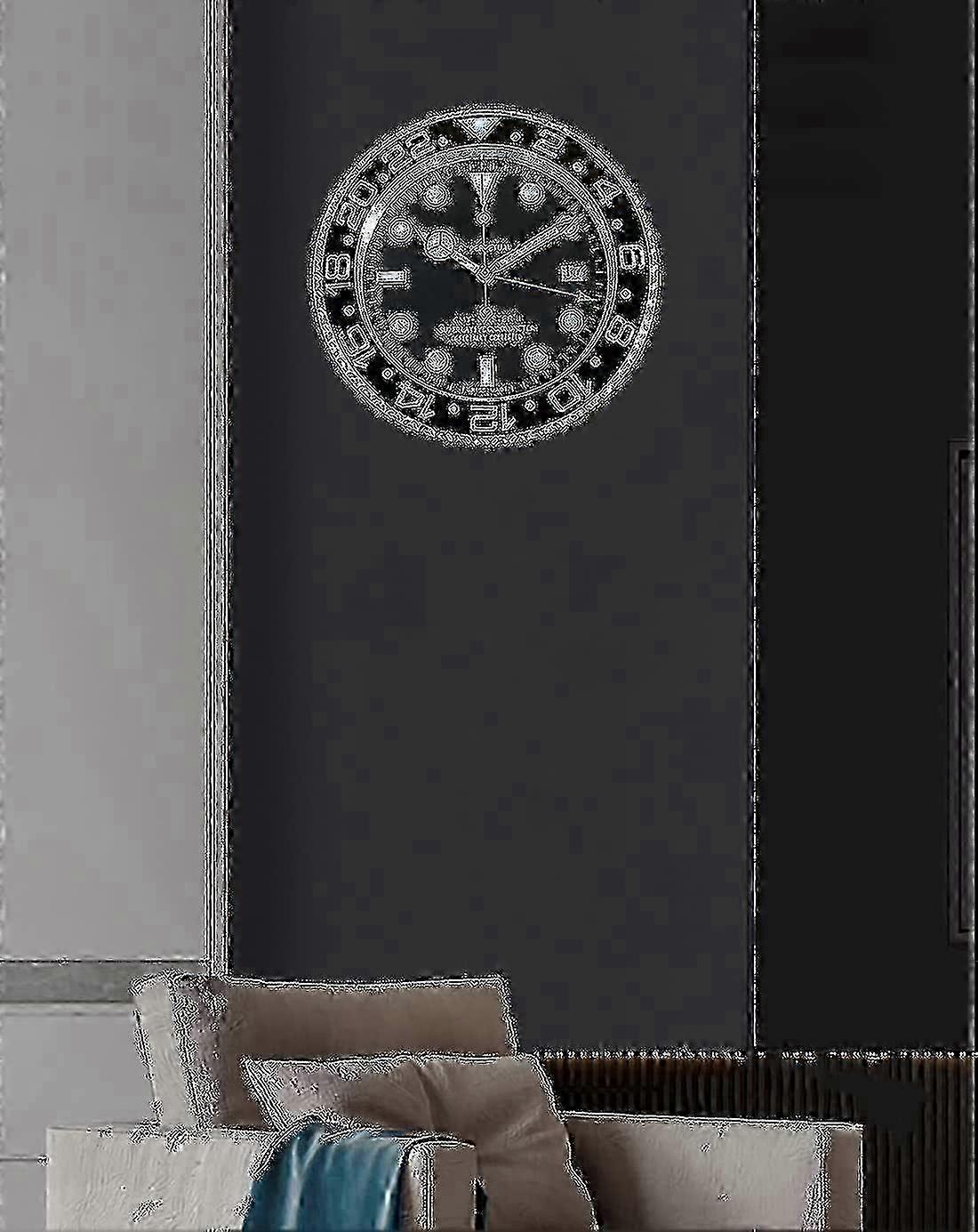 Rolex Submariner väggklocka Lämplig för matsal, vardagsrum, studio, etc. (Svart)