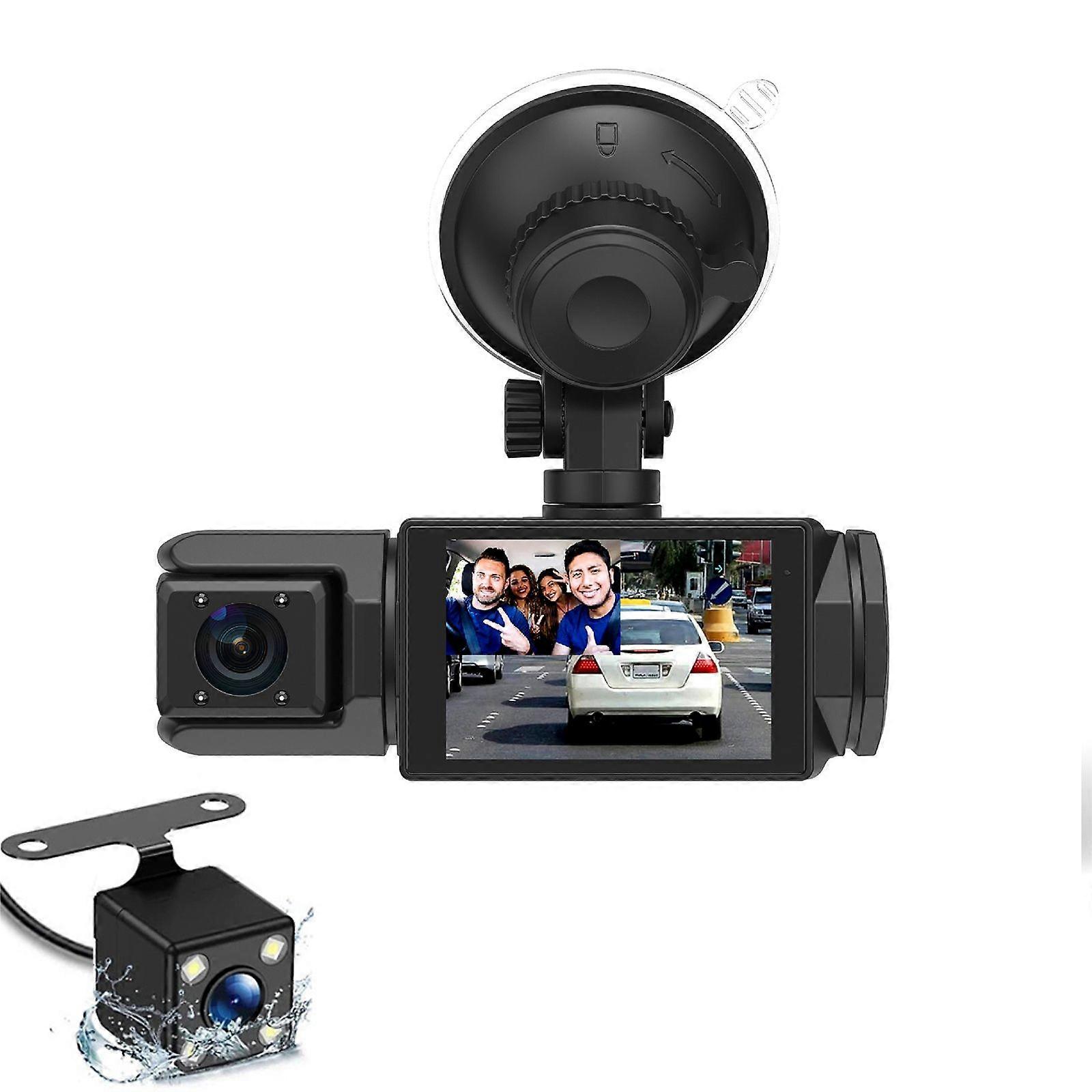 Caméra embarquée 1080p avec écran IPS 2 pouces, enregistreur de conduite, enregistrement en boucle pour vue avant, intérieure ou arrière, multicolore