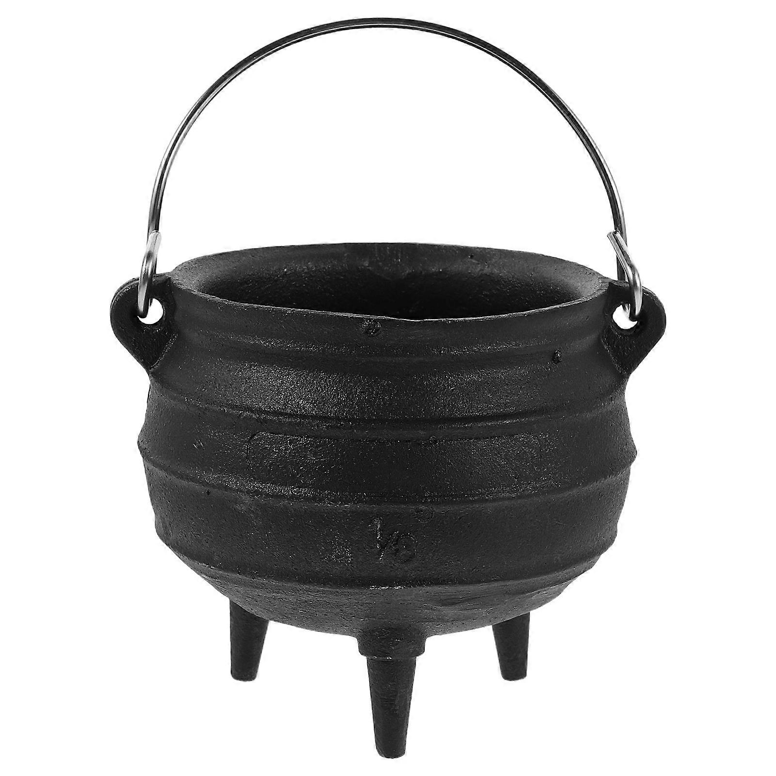 Black Cast Iron Cauldron for Smudge Pot