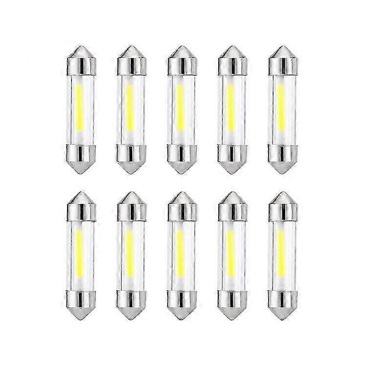 10 قطع C5W C10W LED COB لمبات LED Festoon 31 مم 36 مم 39 مم 41 مم مصباح قراءة داخلي للسيارة قبة لوحة ترخيص مصباح سيارة 12 فولت 6000 كلفن أبيض