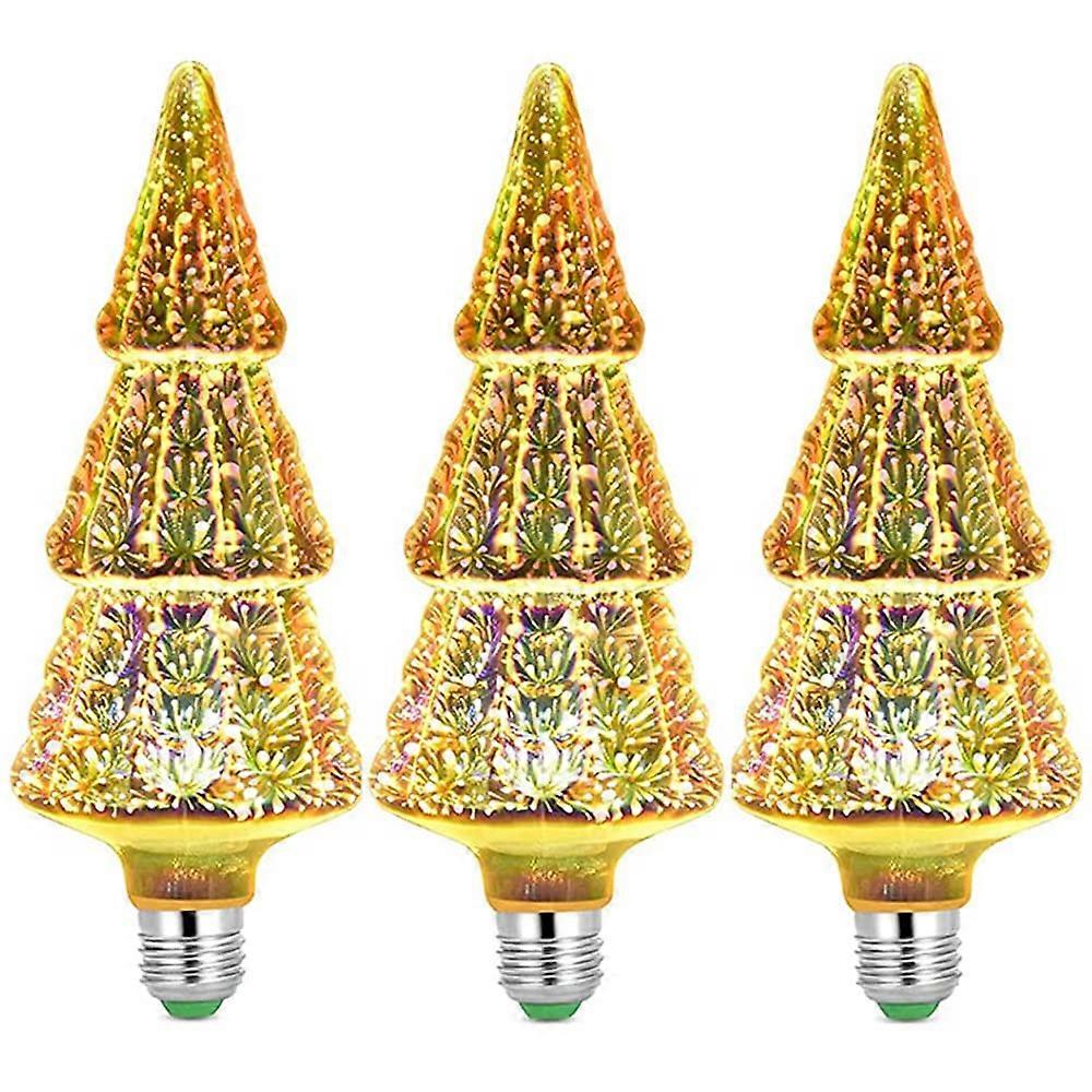 Firework Light Bulb E27 LED 4W 85220V AC Edison Classic Firework Bulb Three Pack For Christmas Party Wedding