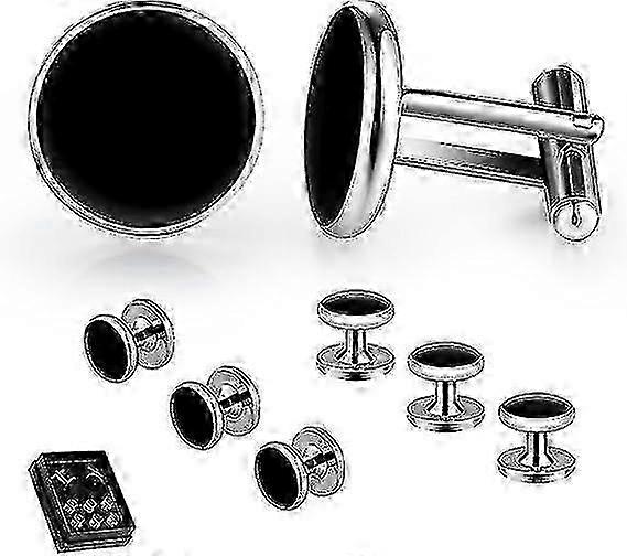 8個のメンズブラスタキシードカフスボタンとスタッズセット結婚式の宴会ビジネスフォーマルな機会用