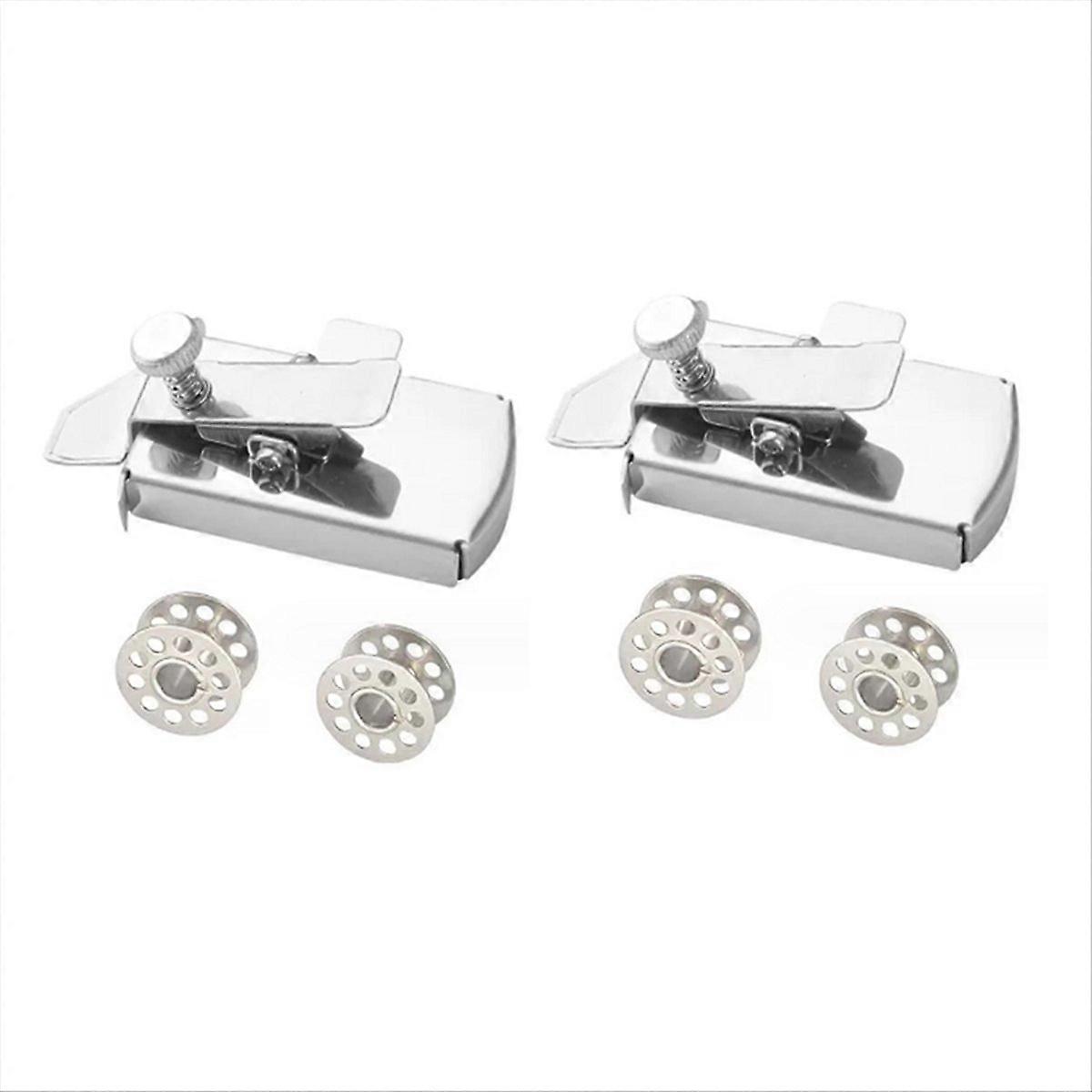 2Pcs Magnetic Seam Guide for Sewing Machine, with Clip, 4Pcs Bobbin