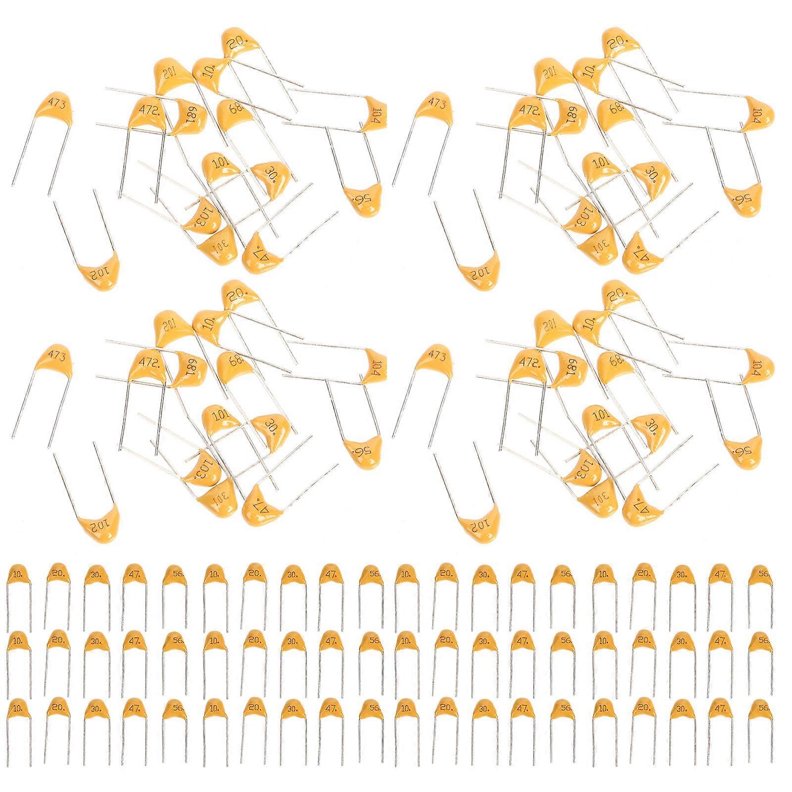 1 Set Ceramic Capacitor 50v Ceramic Chip Capacitor Assorted Capacitor For Diy