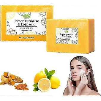 Scentric Glow Zitronen-Kurkuma-Seife, aufhellende Seife mit Zitronen-Kurkuma und Kojisäure