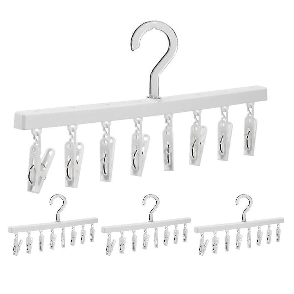 Clothing Hangers Socks Drying Rack with 8-Clips for Drying Socks 4Pcs