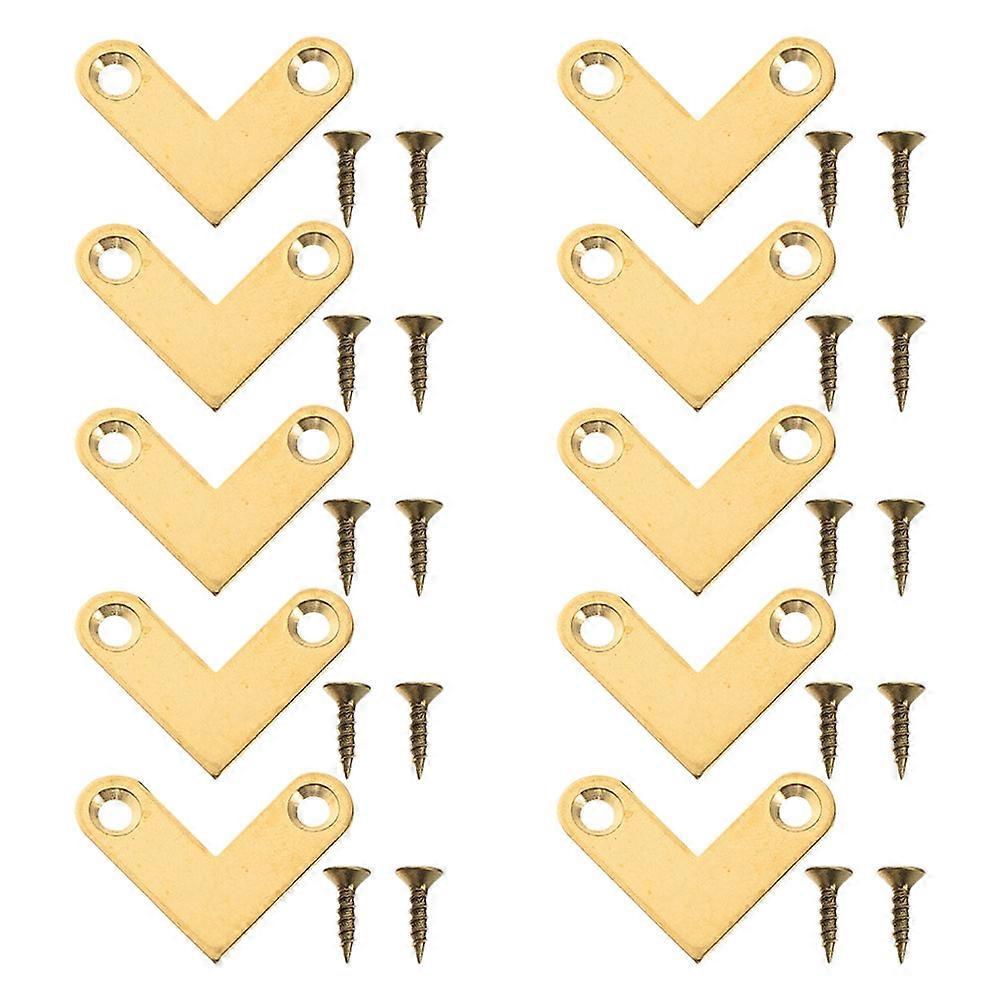 Mirror Frame Copper Corner Brackets 10Pcs for Connecting L Shape Right Angle
