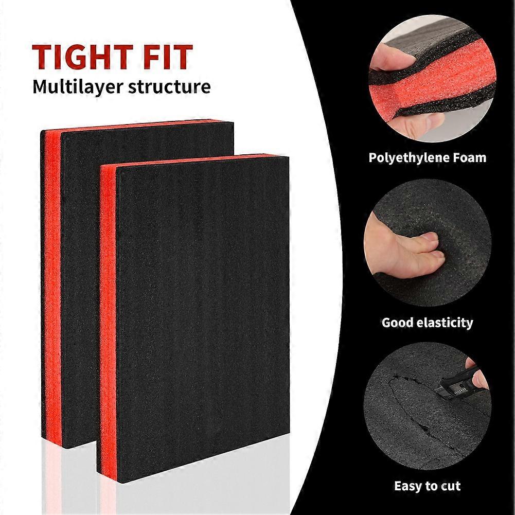 3Pcs Cuttable Polyurethane Foam Sheets,Polyethylene Tool Foam Sheets,Drawer Liner,ToolBox and Storage Tool Shadow