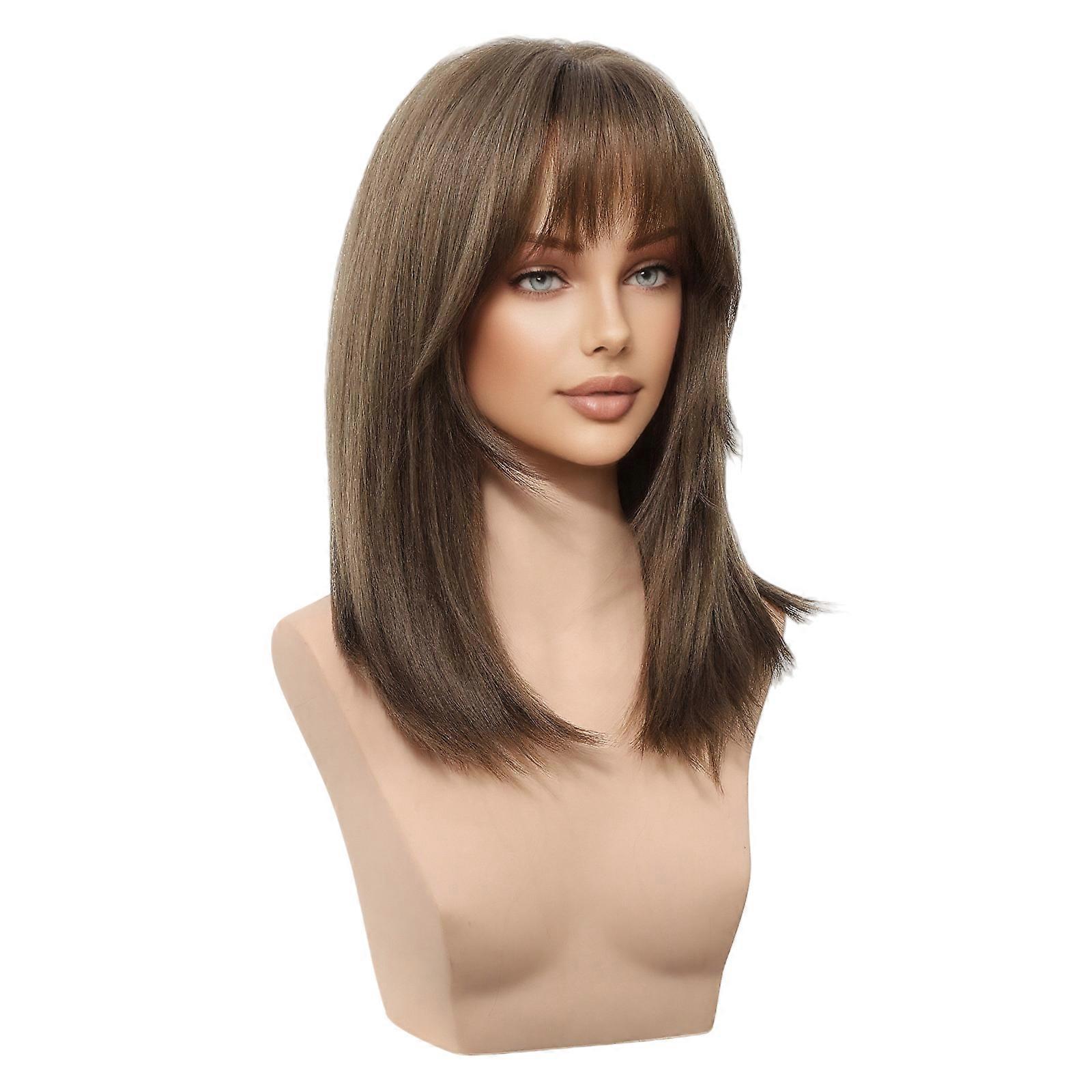 Natural Shoulder Length Layered Wolf Cut Synthetic Wig for Women -For Daily Wear