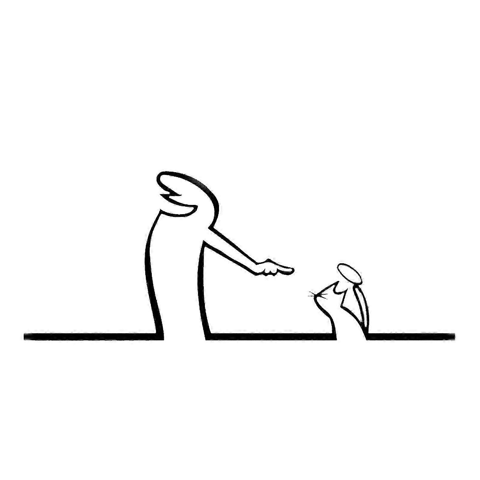 Handcrafted Iron Matchstick Man Door Edges Ornament Smooth Finishes Homes Decoration For Bookshelf Display Multicolor