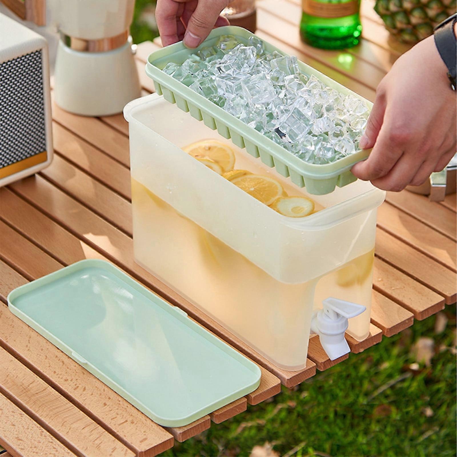 Txmfgh 3.5L Cold Kettle with Faucet Filter: Large Capacity for Juice, Lemonade, and More - Perfect for In-Home Refrigerator Use