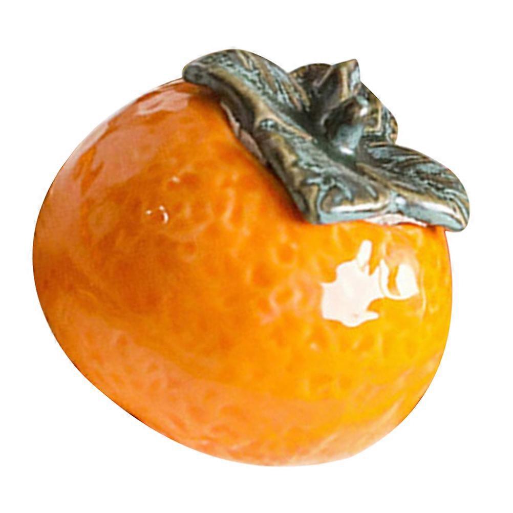 Orange Ceramic Tea Canister for Decorative Use 1 Piece Jar