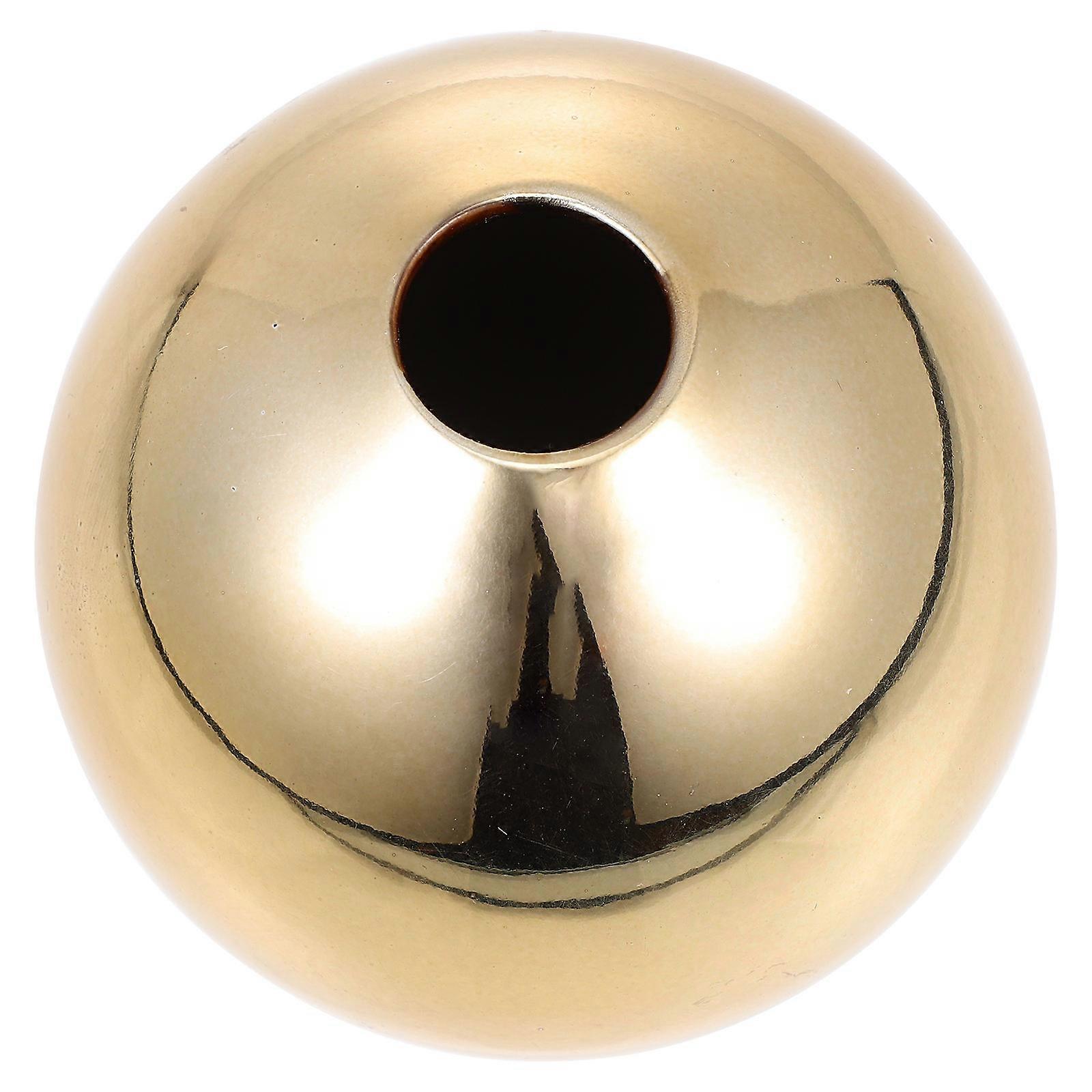 Golden Flower Vase Ceramic Vase for Decor with 4Pcs Multi-Function Set