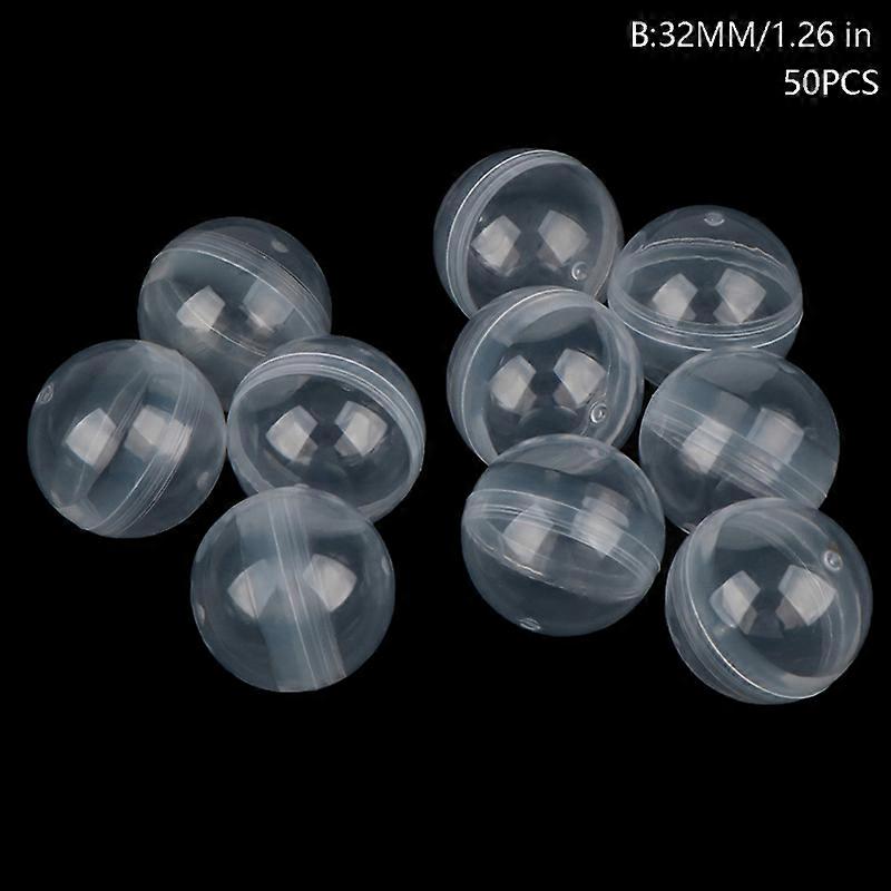 50pcs Mini Clear Transparency Plastic Capsule Toy Surprise Ball Tiny Container Making Things Model Gashapon toy Random