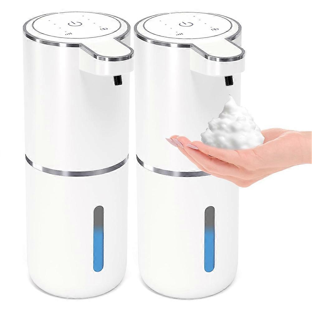 2pcs Automatic Foaming Soap Dispenser, Touchless Foam Soap Dispenser, Rechargeabled Wall Mounted Smart
