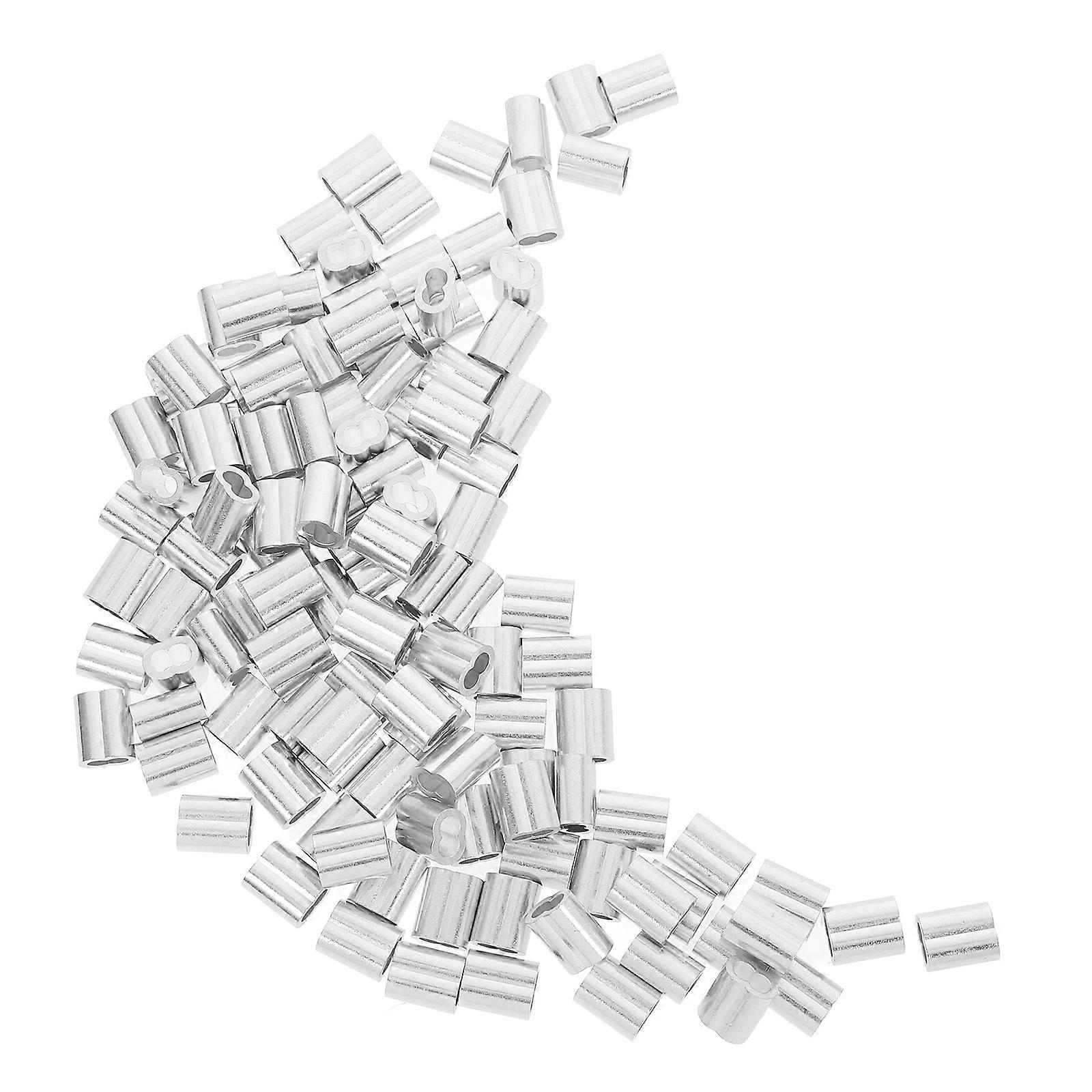 Aluminum Cable Crimping Loop Sleeve Wire Cable Crimps for 120Pcs Use