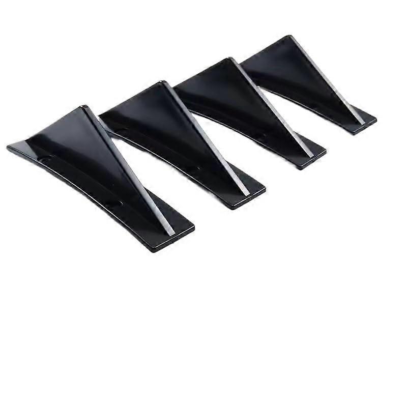 4pcs Universal Black Car Rear Bumper Diffuser Spoiler Kit, ABS Lip Splitter, Anti Collision