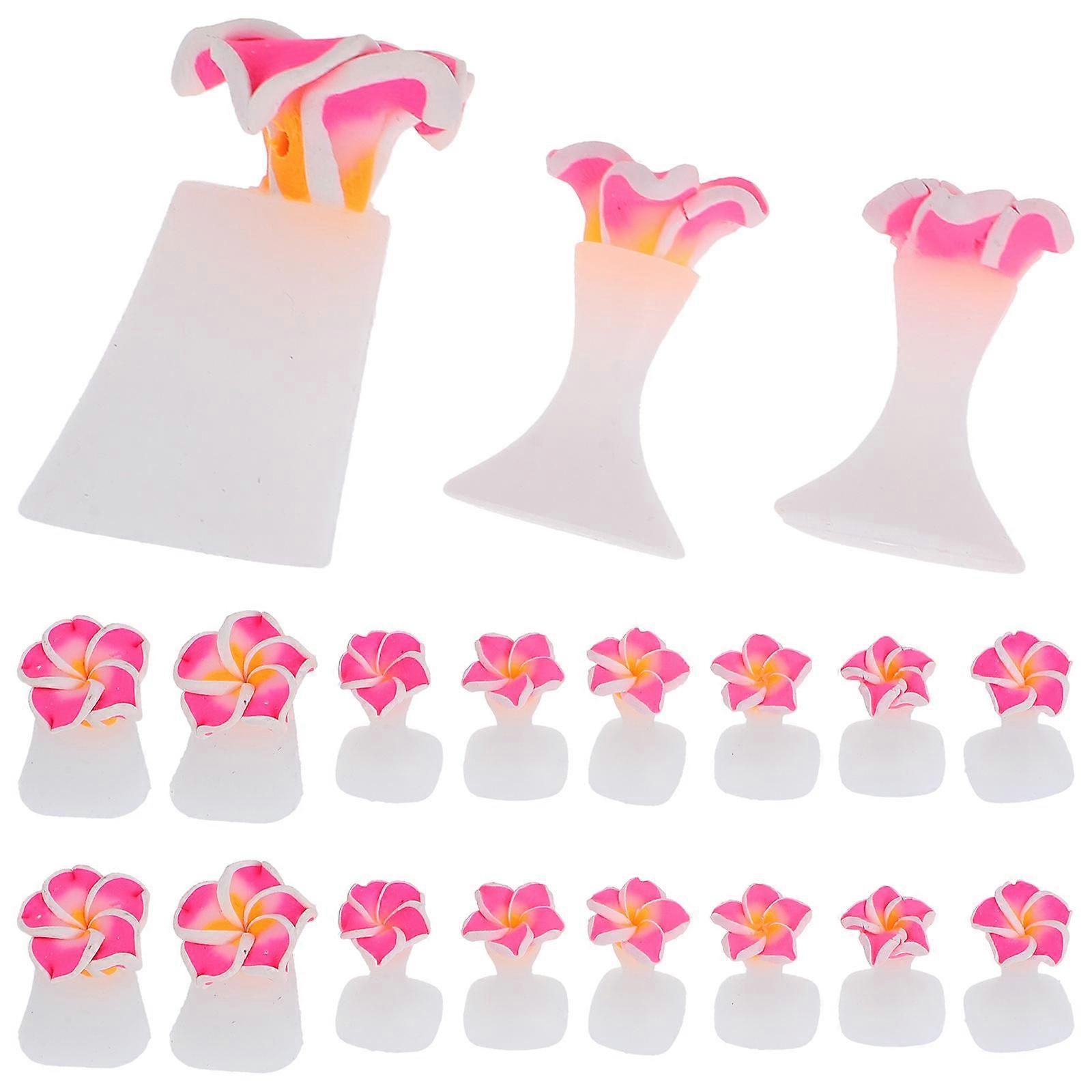 Toe Separators for Pedicure Silicone Toe Separator for Nail Art 3Sets Pink