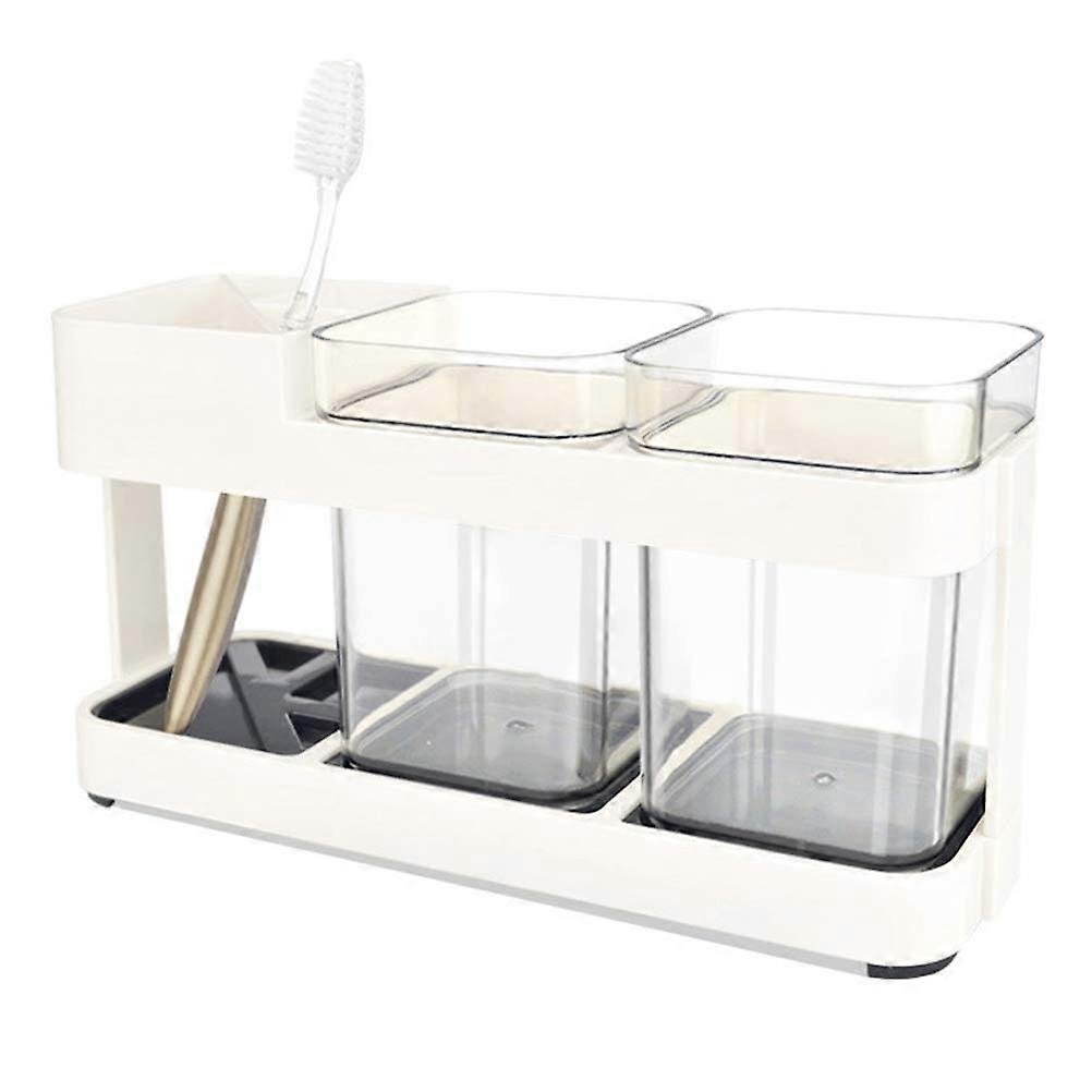 Toothbrush Holder Set with Toothpaste Holder Cup for Storage Use