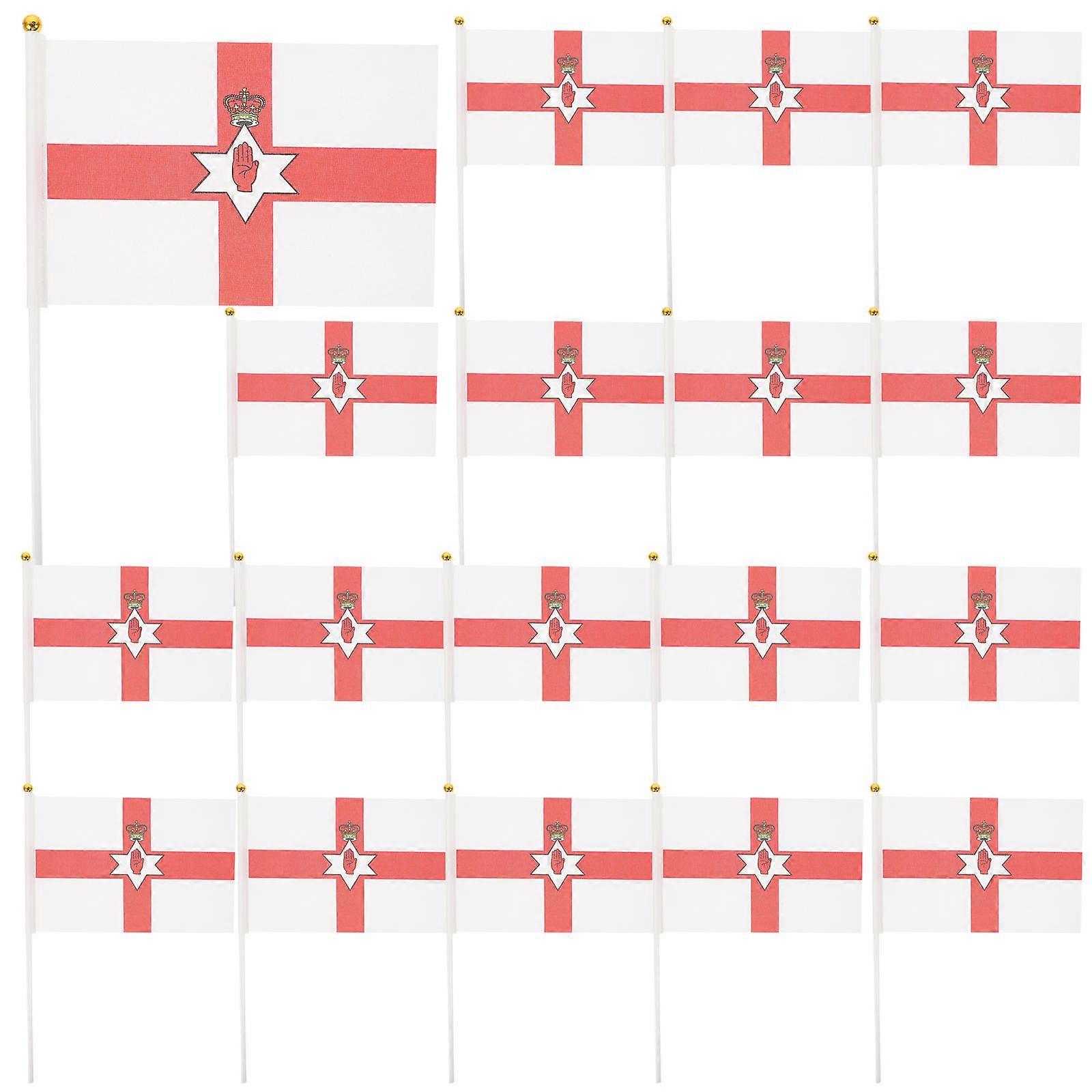 Polyester Northern Ireland Handheld Flags Small Flags for Decoration 50Pcs