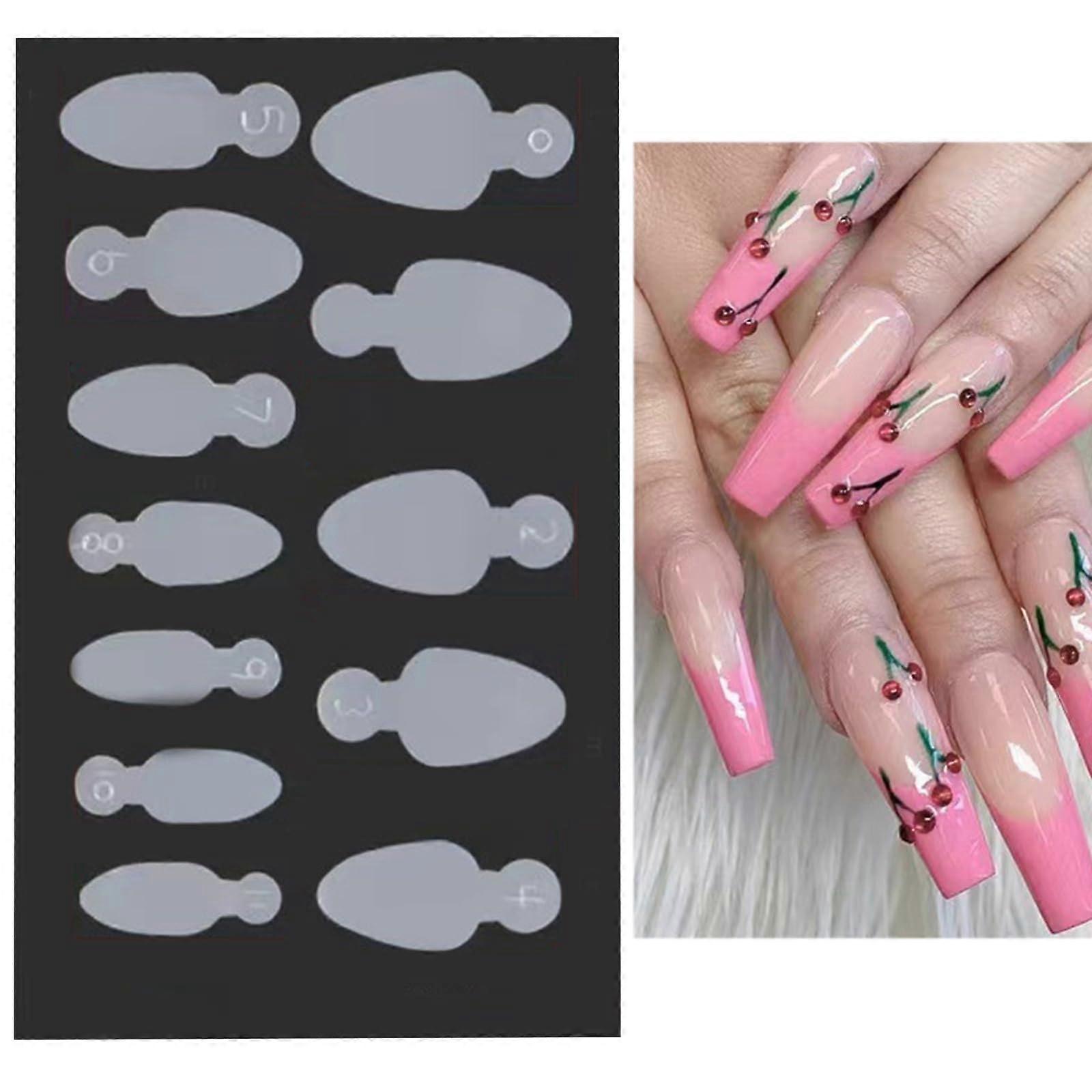12Pcs French Nail Forms for  Tips, Reusable Manicure Guide Stickers, Nail Extension Forms