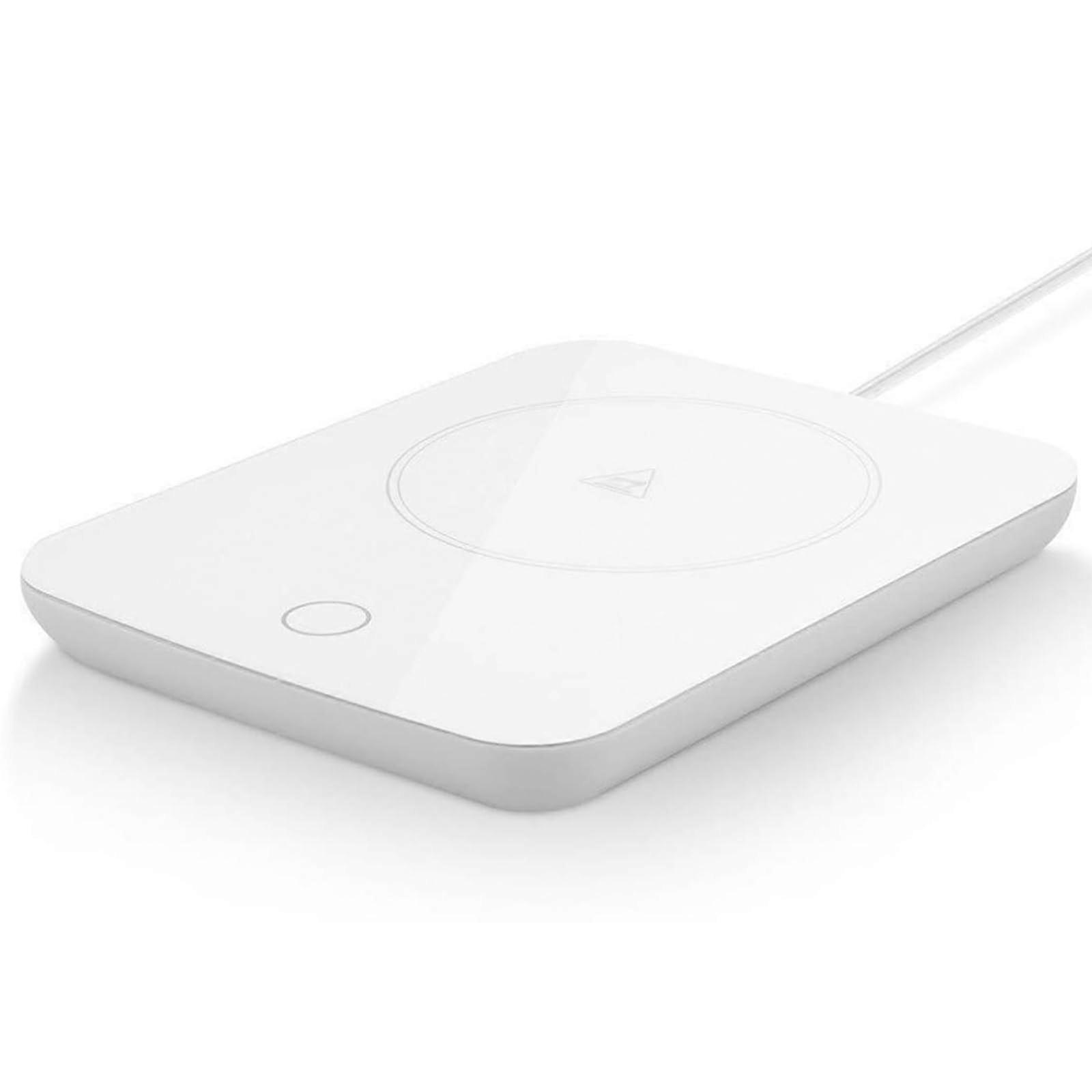 Smart Coffee Mug Warmer with Auto Shut Off, Gravity Induction, Waterproof Glass Surface, White