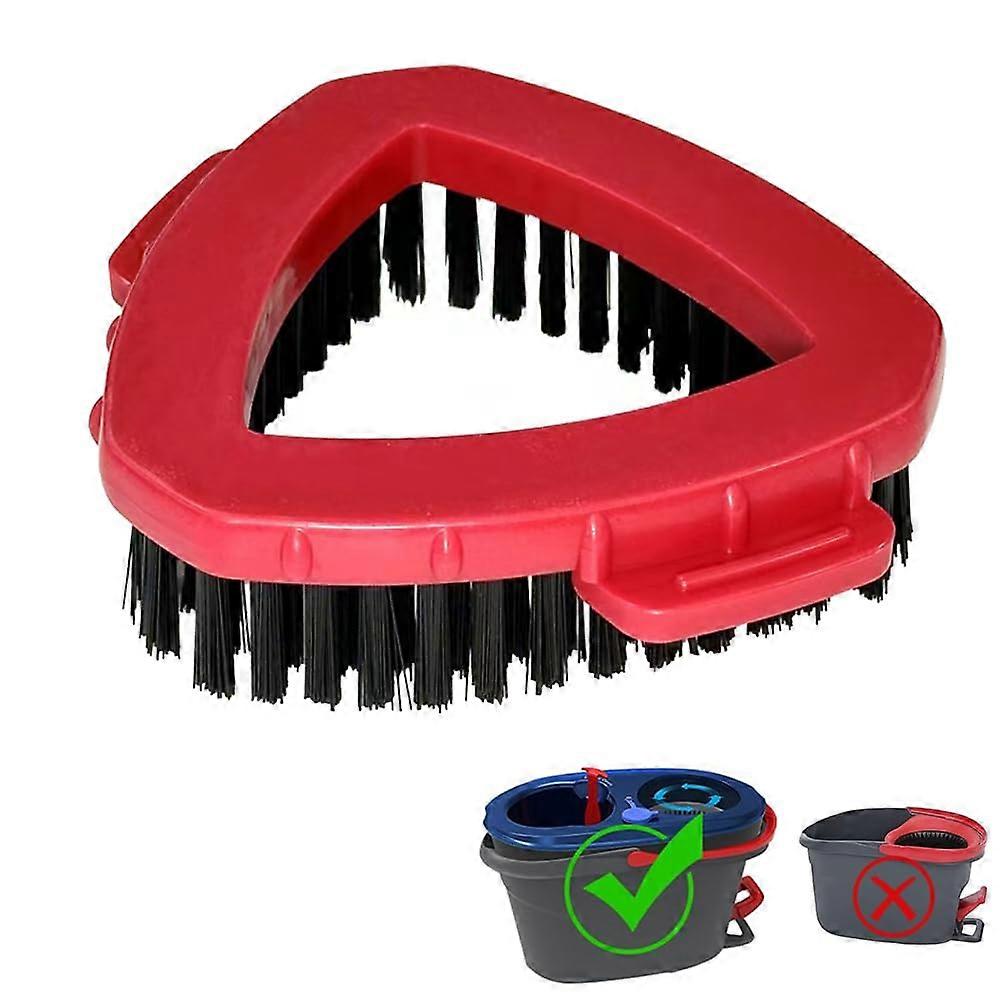 Replacement Brush Head with Stiff Bristles, Triangle Scrub for OCedar Spin Mop 2Tank System