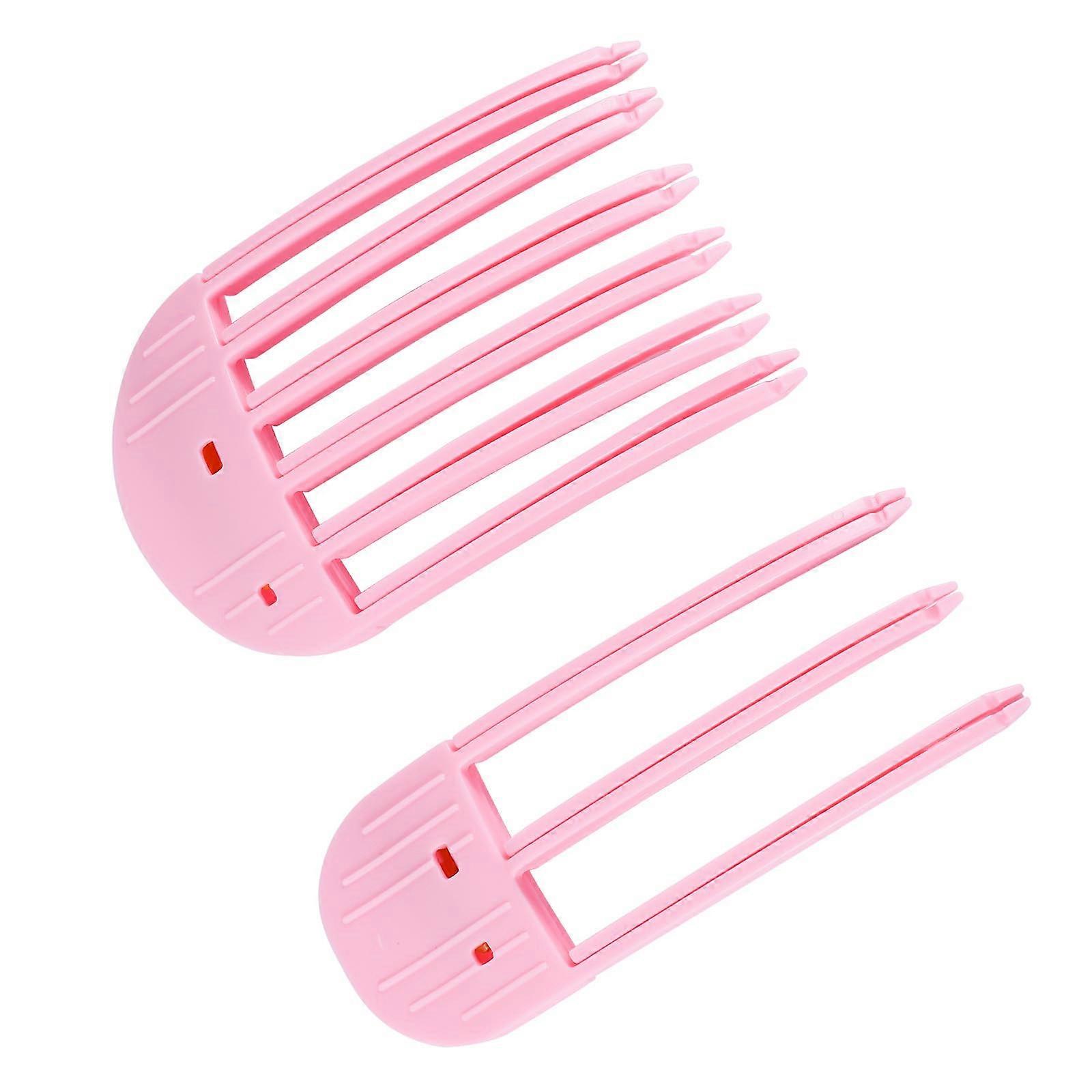 2pcs Hair Styling Comb Set for Root Lifting and Instant Volume Boost, Pink Volumizing Tool for Bangs