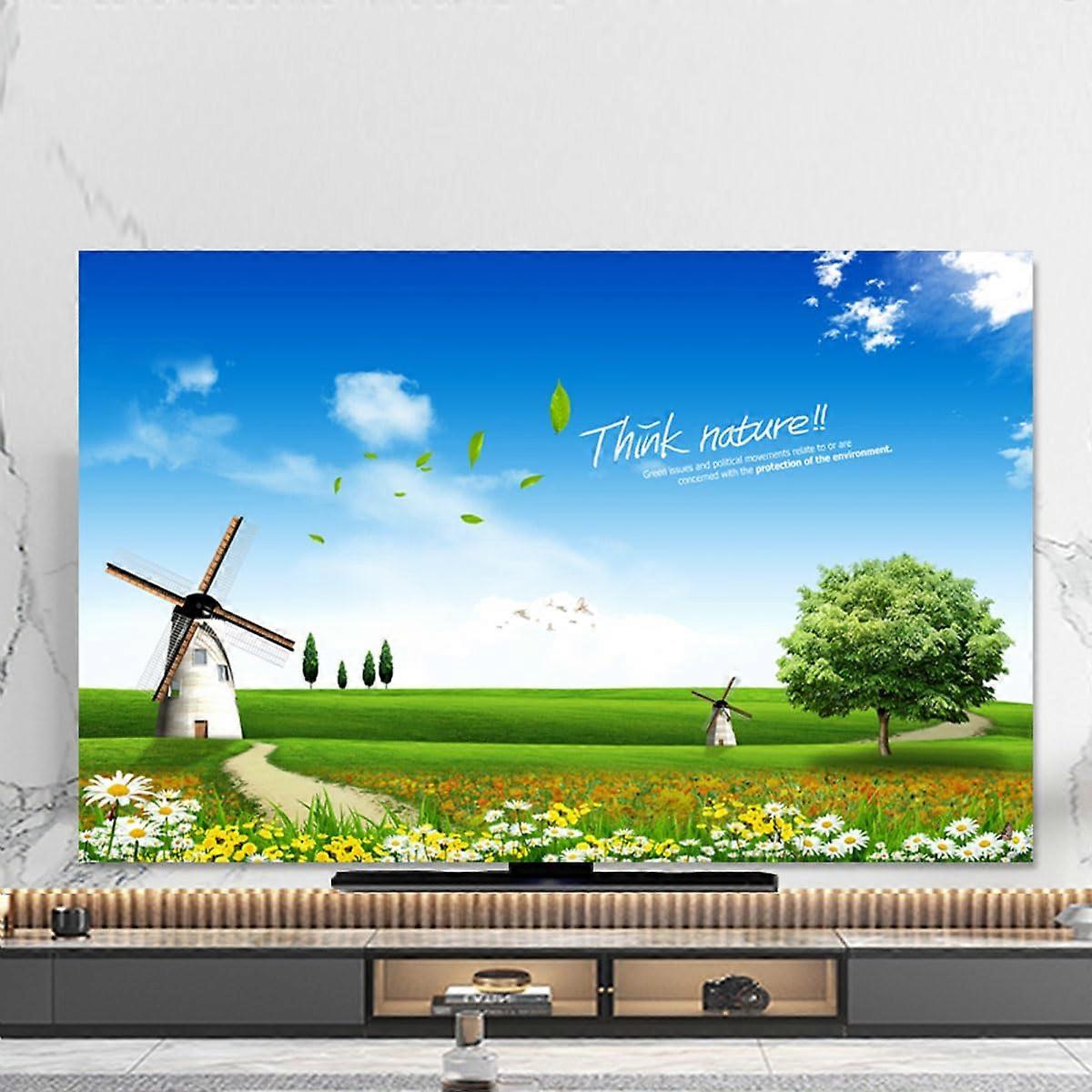 TV Dust Cover 70IN Dustproof Screen Protector for LED LCD Flat and Curved TVs, Machine Washable