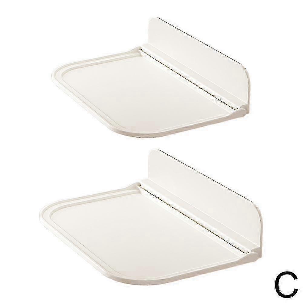 Foldable Wall Shelf Wall Mounted Storage Rack Plastic Towel Clothes Storage Rack