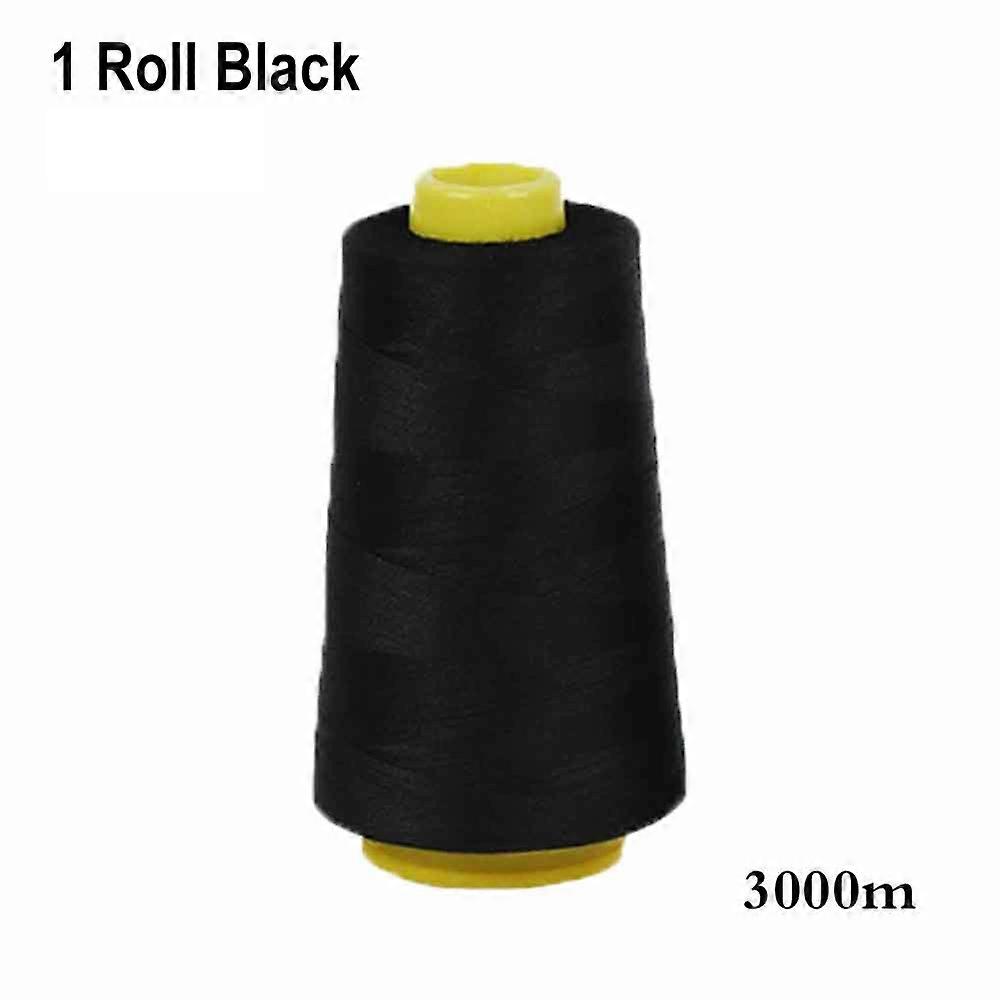 Sewing Thread 100% Polyester Spools 2 Colors 3000 Yard Spools Overlock Cone for Serger Sewing Machine