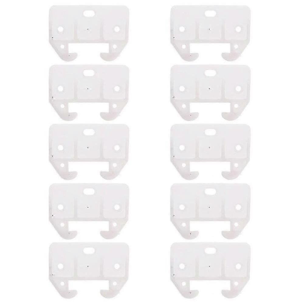 10-Piece Plastic Drawer Slide Track Guides Replacement Set