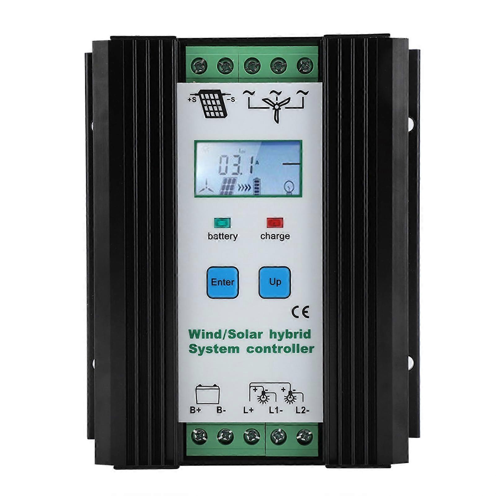 Wind Solar Charge Controller with LCD Display, Smart Digital Control and  Efficiency Boost Charging for Wind Generator