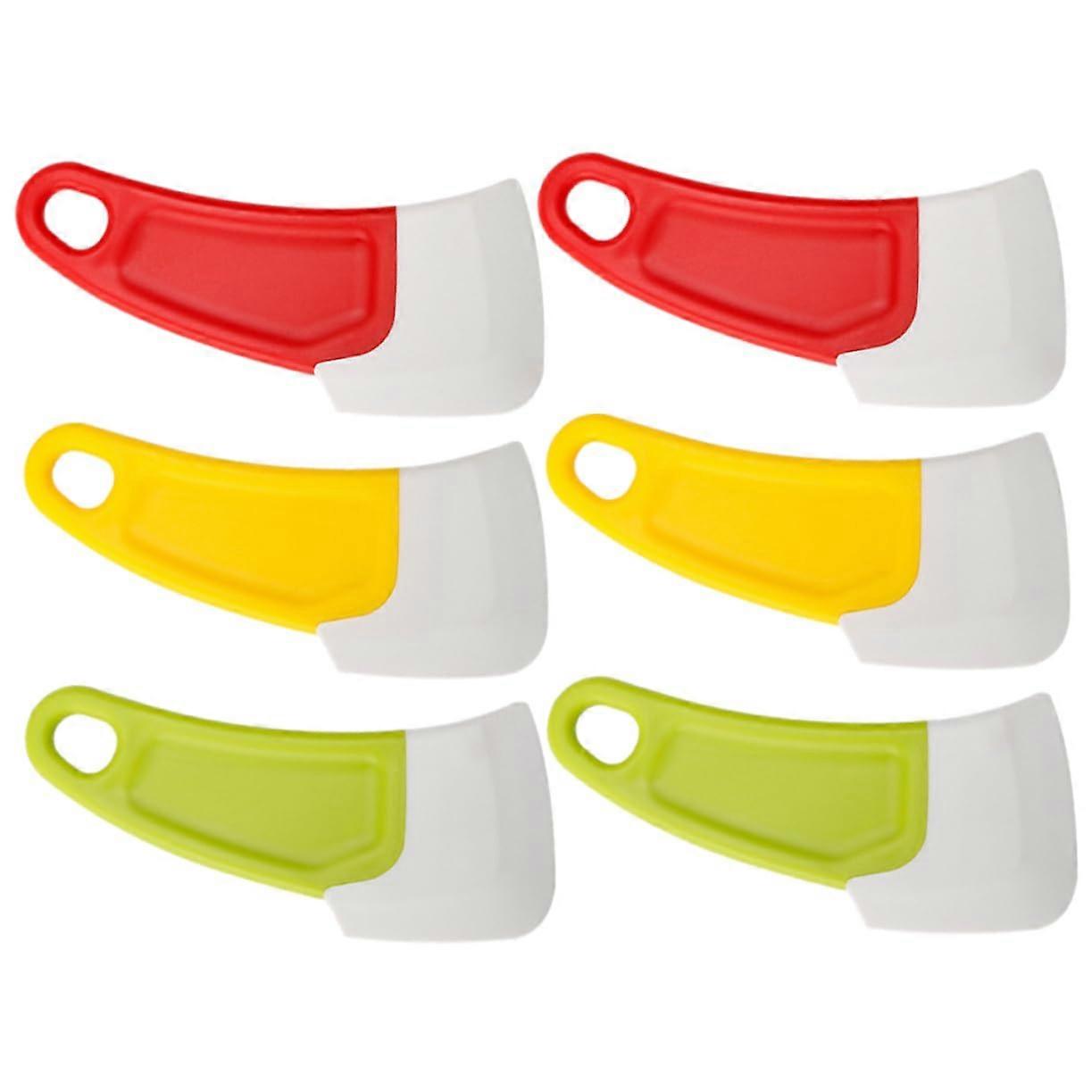 Silicone Pan Scraper Set NonScratch MultiShape Cookware Cleaning Tool for Wok and Pots 6pcs